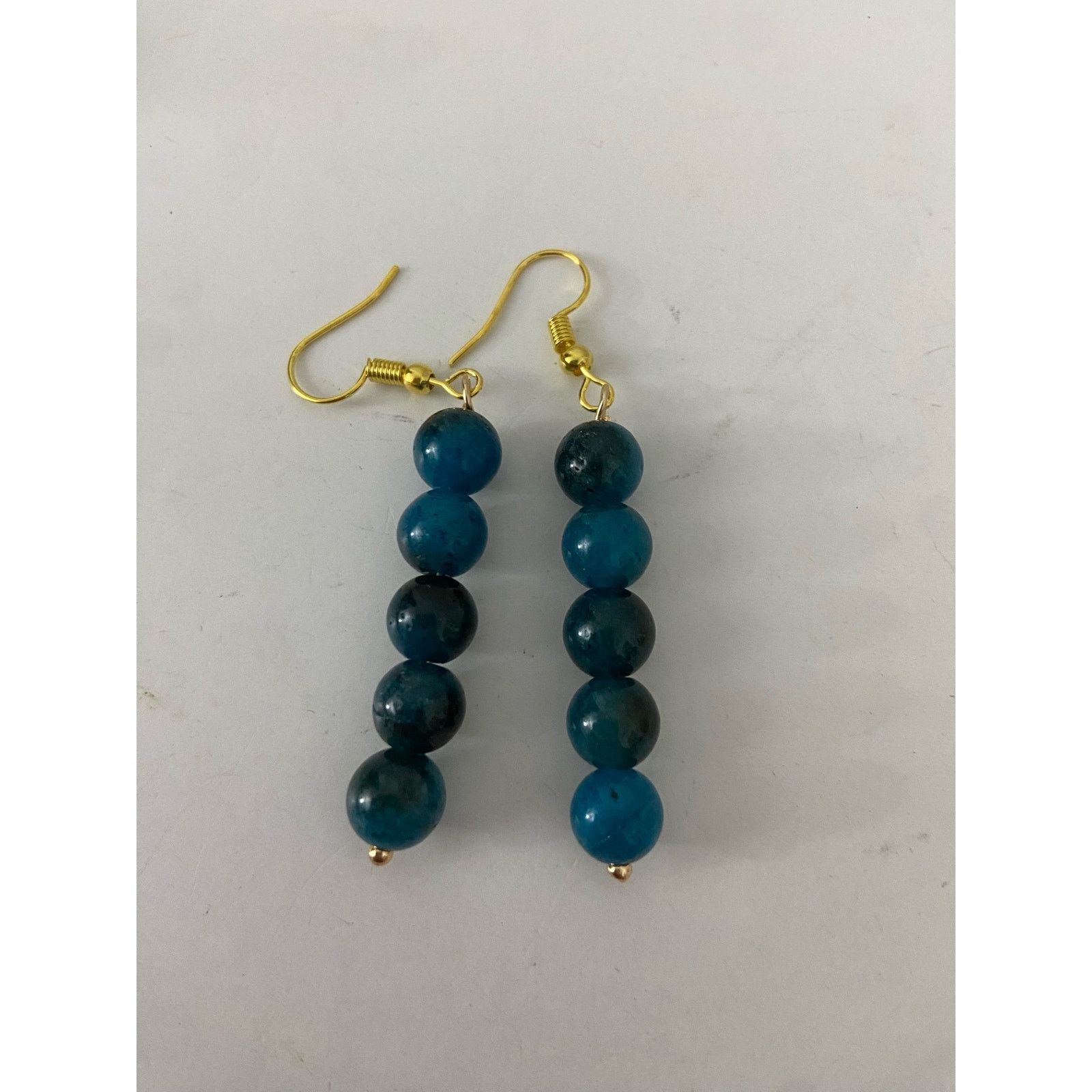Handmade Handmade blue apatite bead earrings Size ONE SIZE - 4 Thumbnail