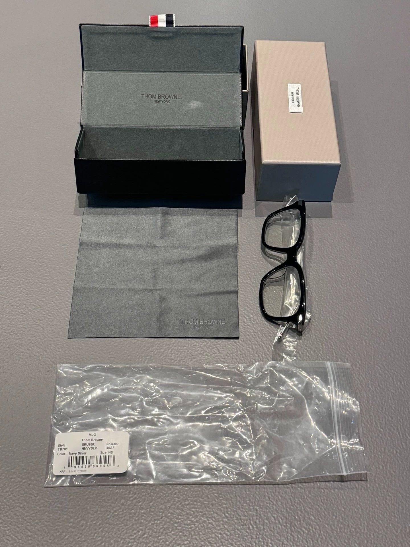 Thom Browne Thom Browne TB-701 Black Frame Silver Temples Eyewear Size ONE SIZE - 6 Thumbnail