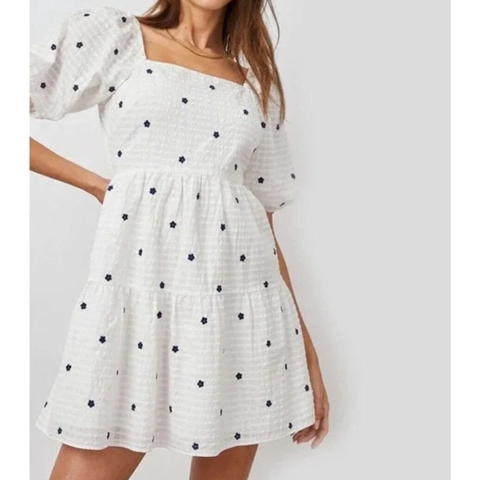 Rails RAILS Selene Floral Embroidered Daisies Serrsucker Dress XL Size XL / US 12-14 / IT 48-50 - 3 Thumbnail