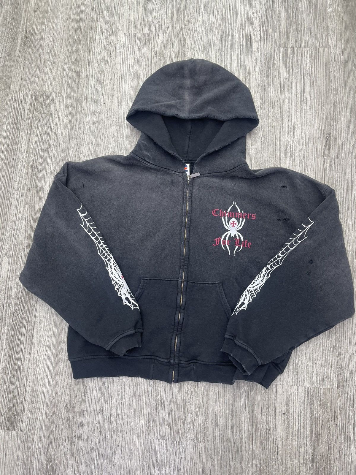 HMDD HMDD black widow zip up hoodie (black/red) Size US S / EU 44-46 / 1 - 1 Thumbnail