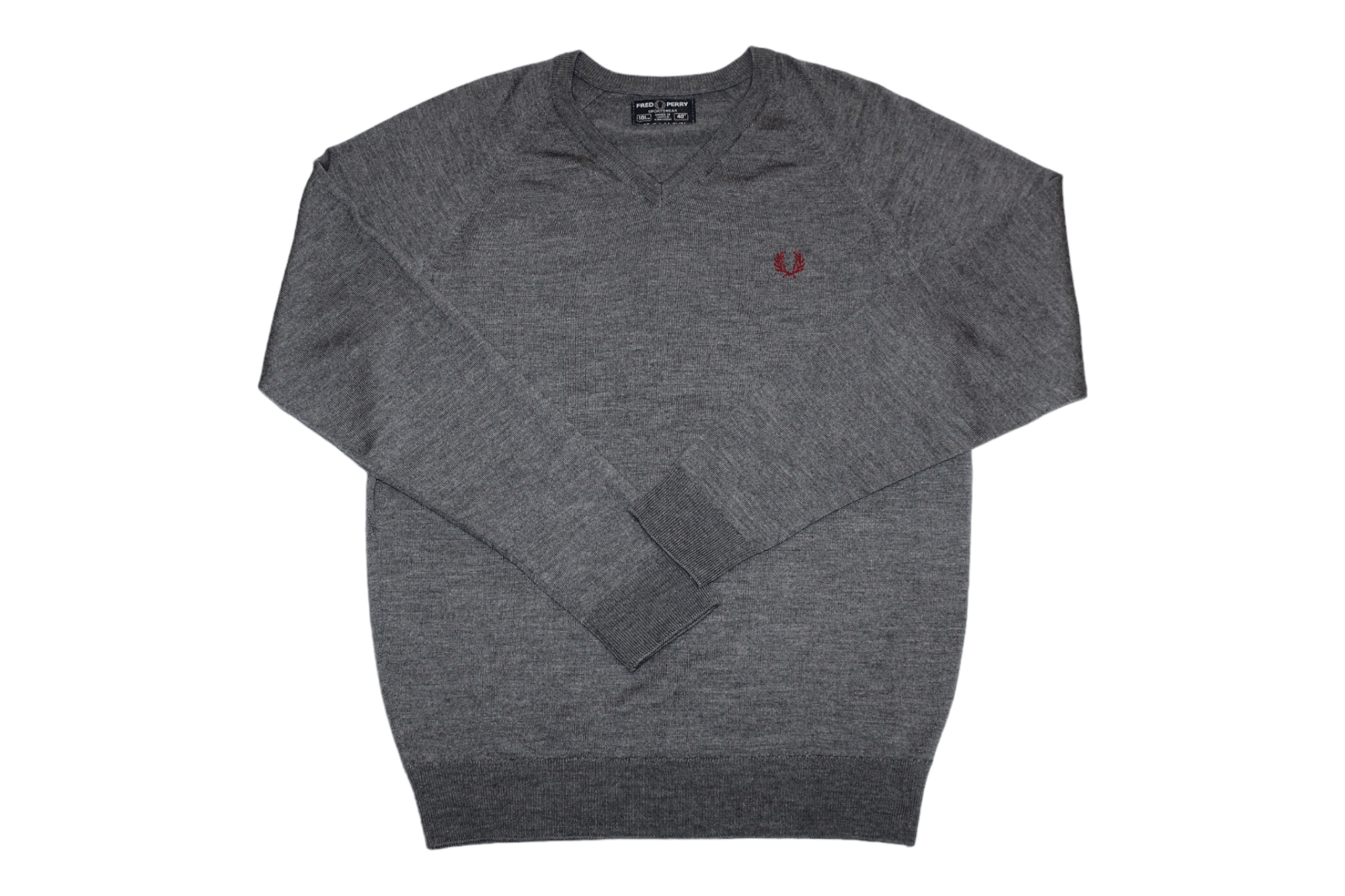 Fred Perry VTG Fred Perry Classics V-neck Wool Jumper. Made in UK Size US L / EU 52-54 / 3 - 1 Thumbnail