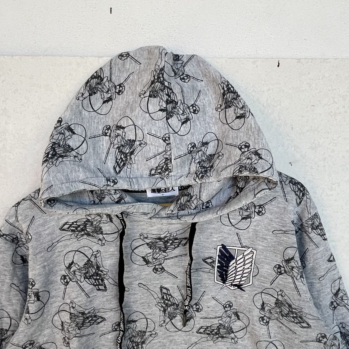 Other Vintage Attack on Titan Full Printed Grey Hoodie Size M Size US M / EU 48-50 / 2 - 4 Thumbnail