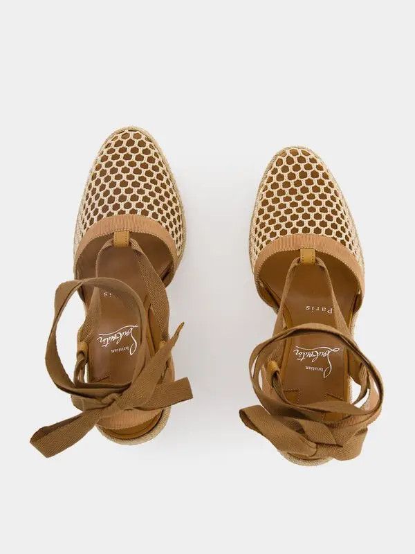 Christian Louboutin os11x0526 Toleda 85mm Wedge Espadrilles Sandals in Beige Size US 11 / IT 41 - 4 Thumbnail