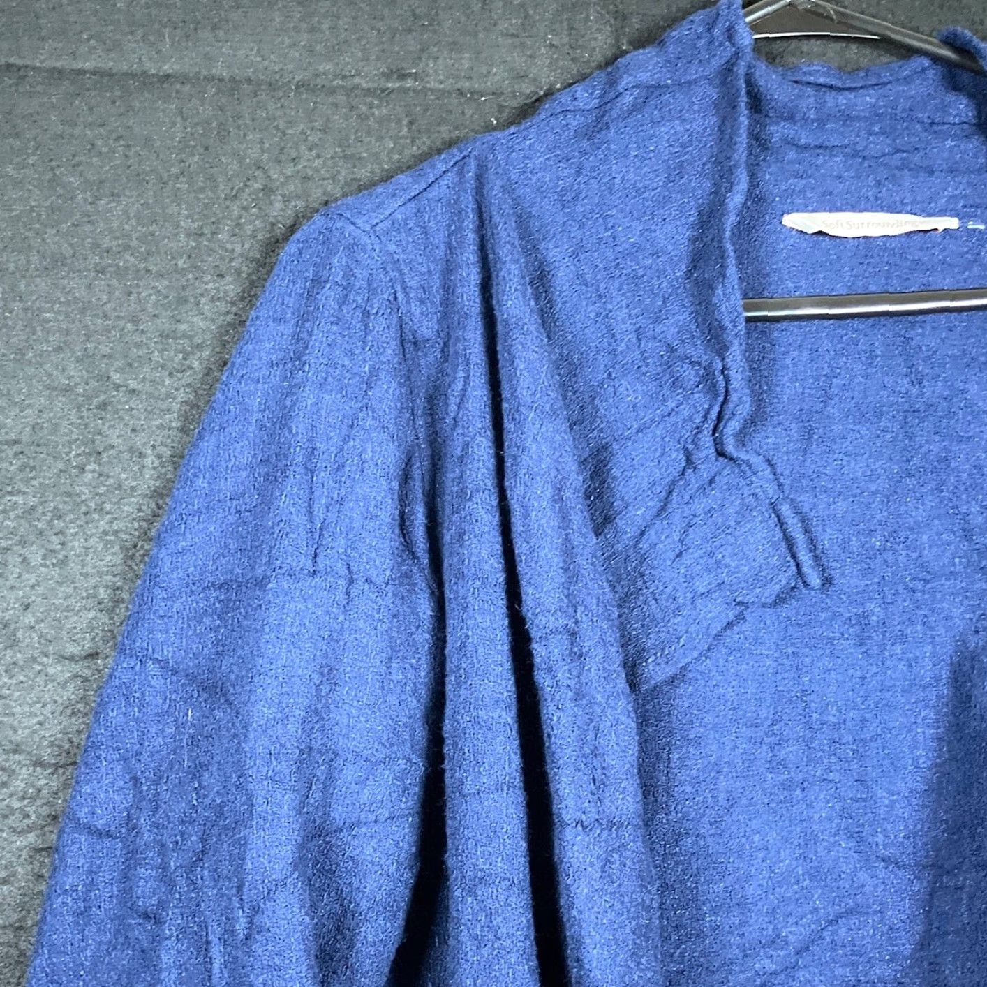 Soft Surroundings Soft Surroundings Sweater Cardigan Open Front Waterfall Blue M Women's Knit Open-Knit Casual Workwear Winter Fall Ethnic Style Regular Size M / US 6-8 / IT 42-44 - 4 Thumbnail