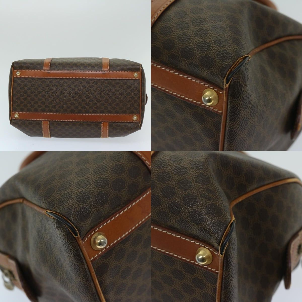 Celine CELINE Macadam Canvas Boston Bag Pvc Brown Size ONE SIZE - 10 Thumbnail