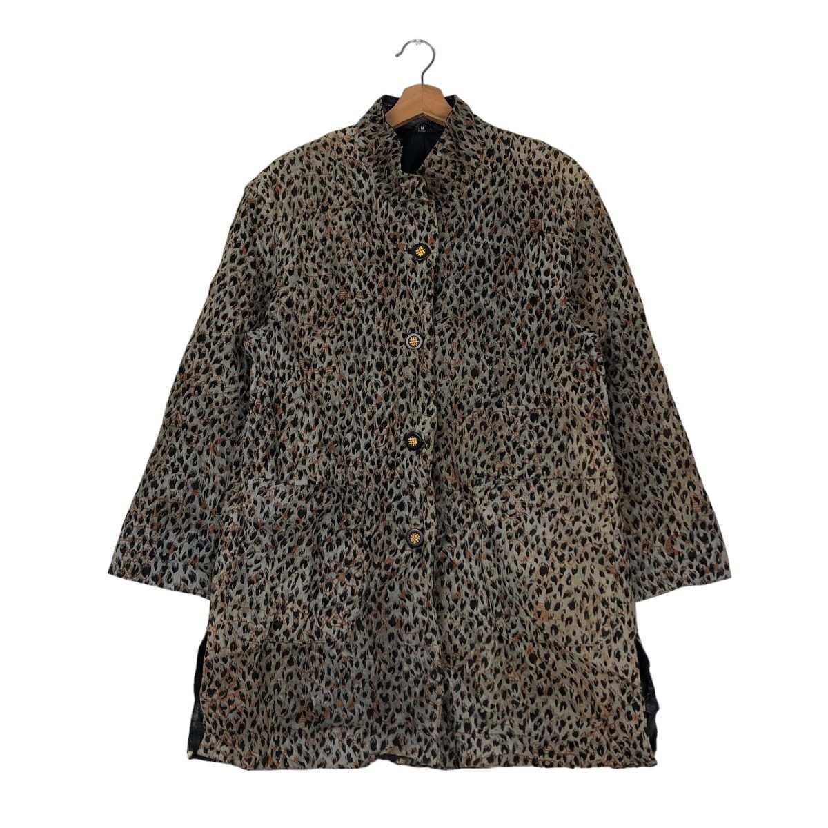 Japanese Brand 🔥Vintage Leather Jacket Long Partina Tokyo Leopord Design Size US M / EU 48-50 / 2 - 1 Thumbnail