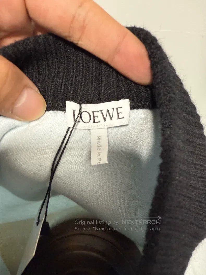 Loewe Loewe Wool patchwork embroidered logo hoodie Size S / US 4 / IT 40 - 5 Thumbnail