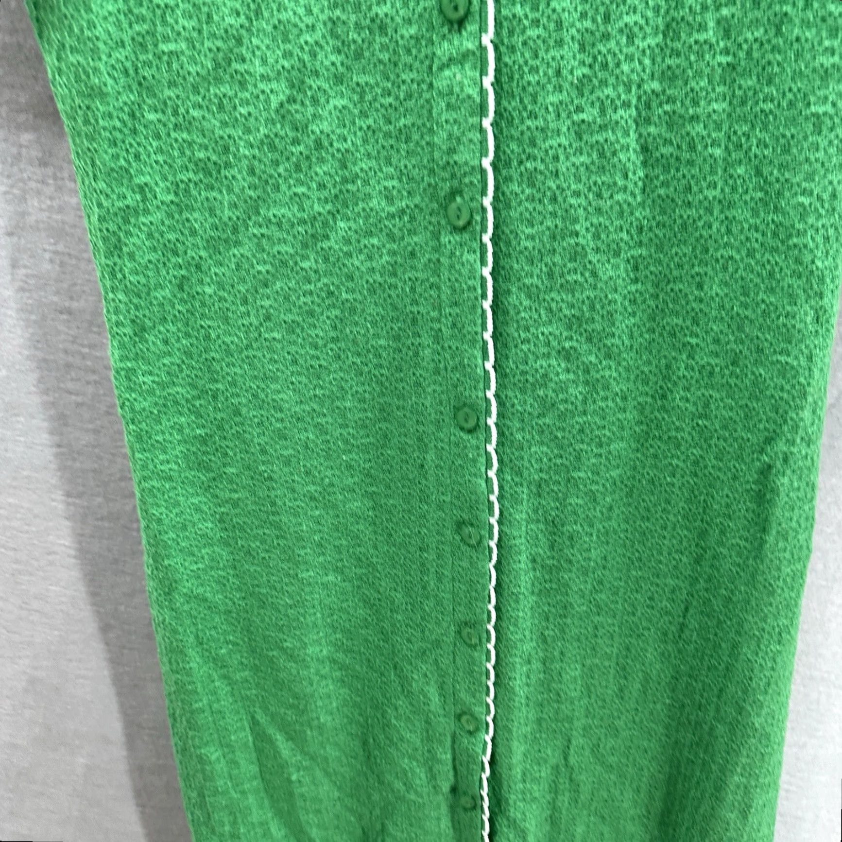 Vintage VINTAGE Butte Knit Dress Womens Medium Green A-Line Collared Short Sleeve Midi Belted 60s 70s Bohemian Size M / US 6-8 / IT 42-44 - 5 Thumbnail