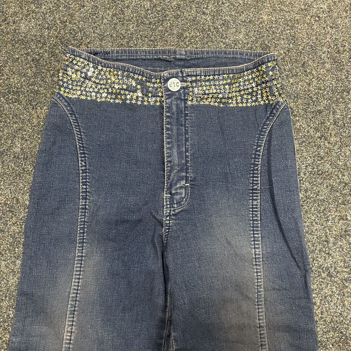 Vintage Vintage Y2K Flare Jeans Wide Leg 90s Grunge Archive Logo Size 28" / US 6 / IT 42 - 4 Thumbnail
