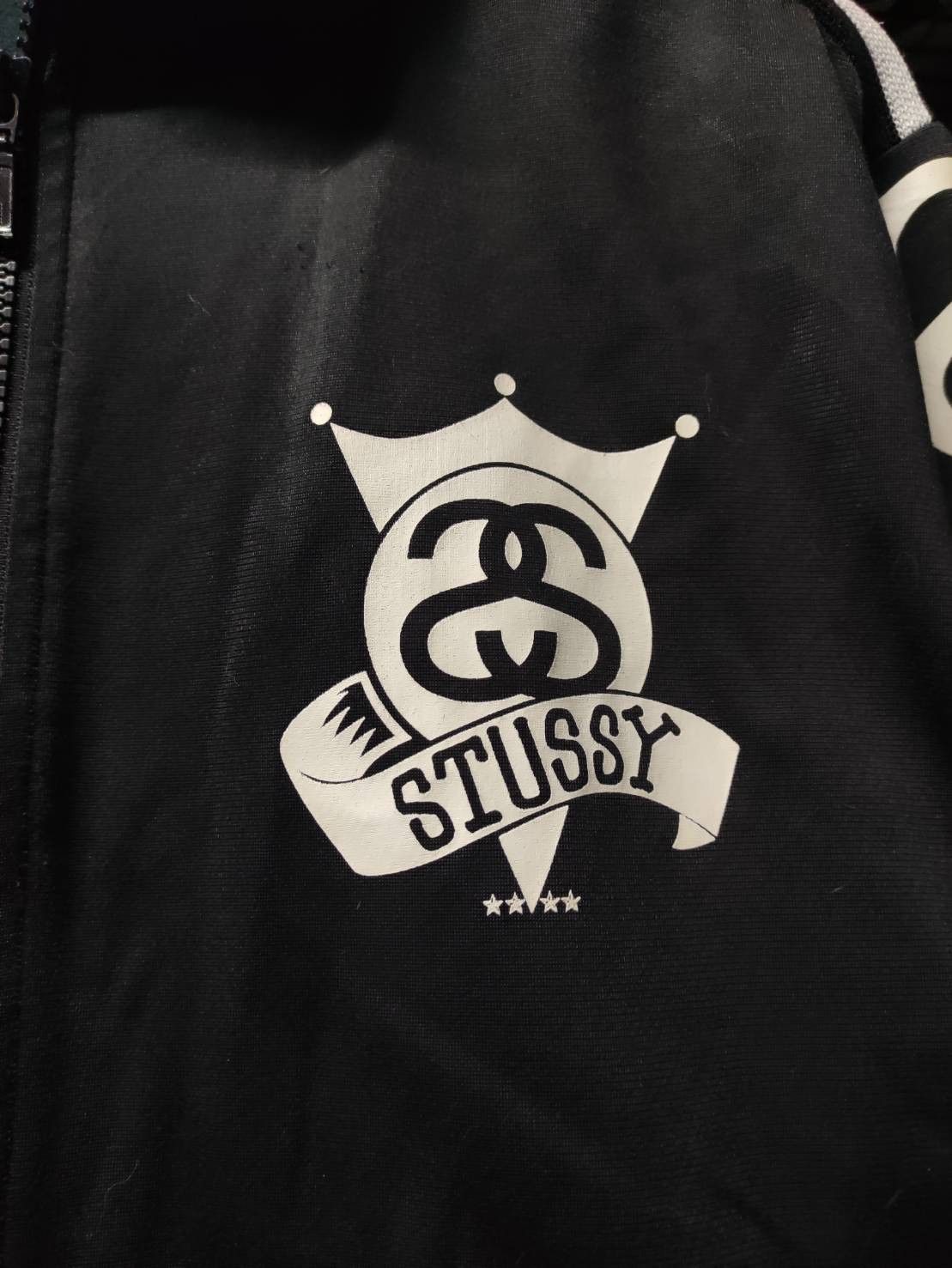 Stussy Vtg 00's Stussy Zip Up Two Stripe Track Jacket Size US L / EU 52-54 / 3 - 2 Thumbnail