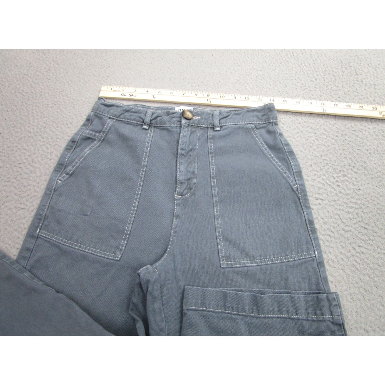 Bdg BDG Jeans Womens 29 Gray Straight Leg 90s Grunge Punk Baggy Denim Trousers Size 29" - 3 Thumbnail