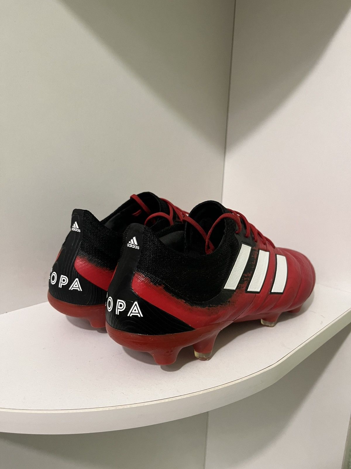 Adidas Adidas COPA 19.1 SG Soft Ground Football Boots Black/Red Size US 7 / EU 40 - 4 Thumbnail
