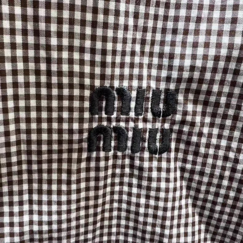 Prada Miumiu Logo Embroidered Long Sleeve Shirt -2505 Size US M / EU 48-50 / 2 - 3 Thumbnail
