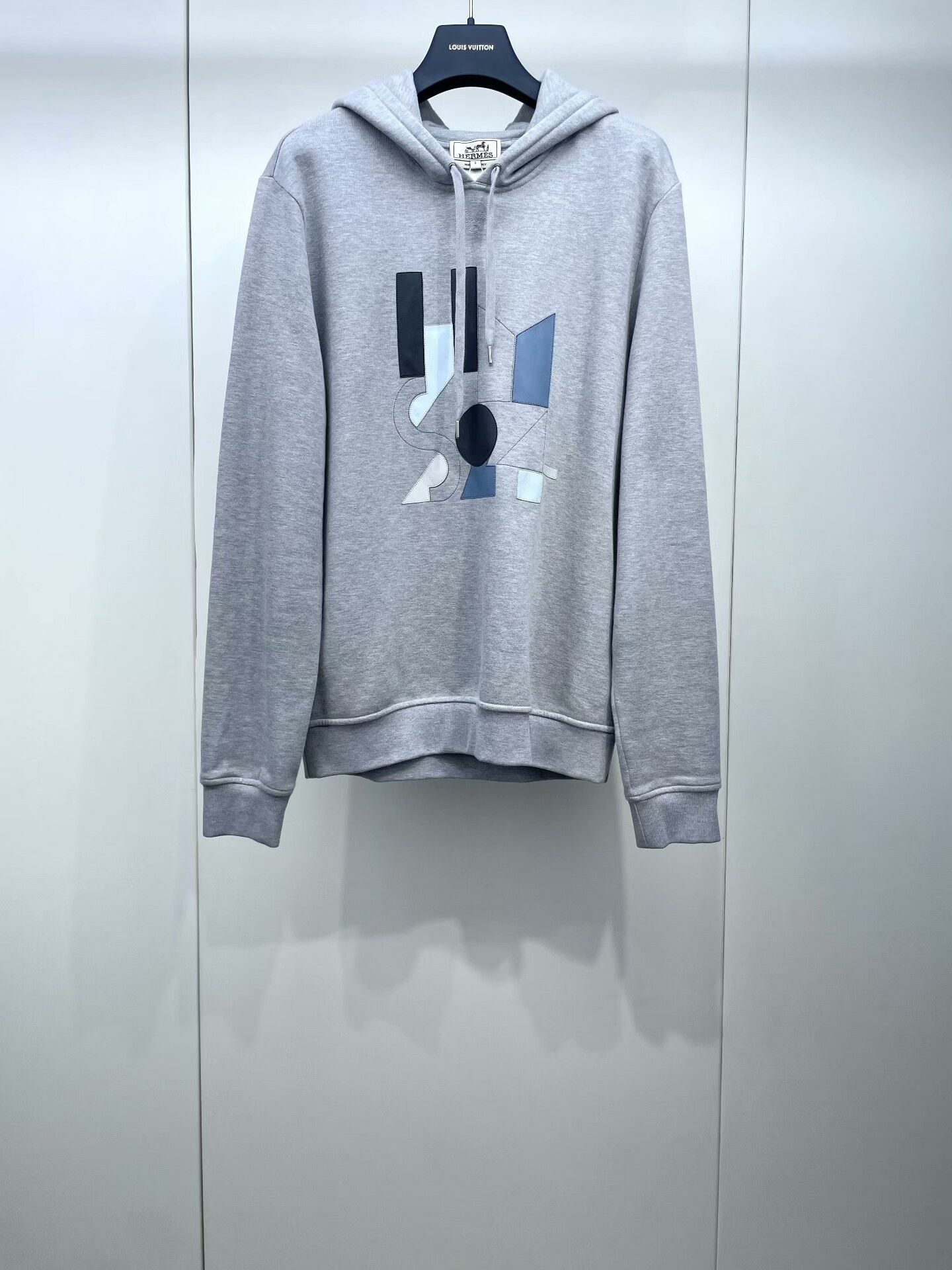 Hermes hermes gray hooded sweatshirt with pattern Size US S / EU 44-46 / 1 - 1 Thumbnail