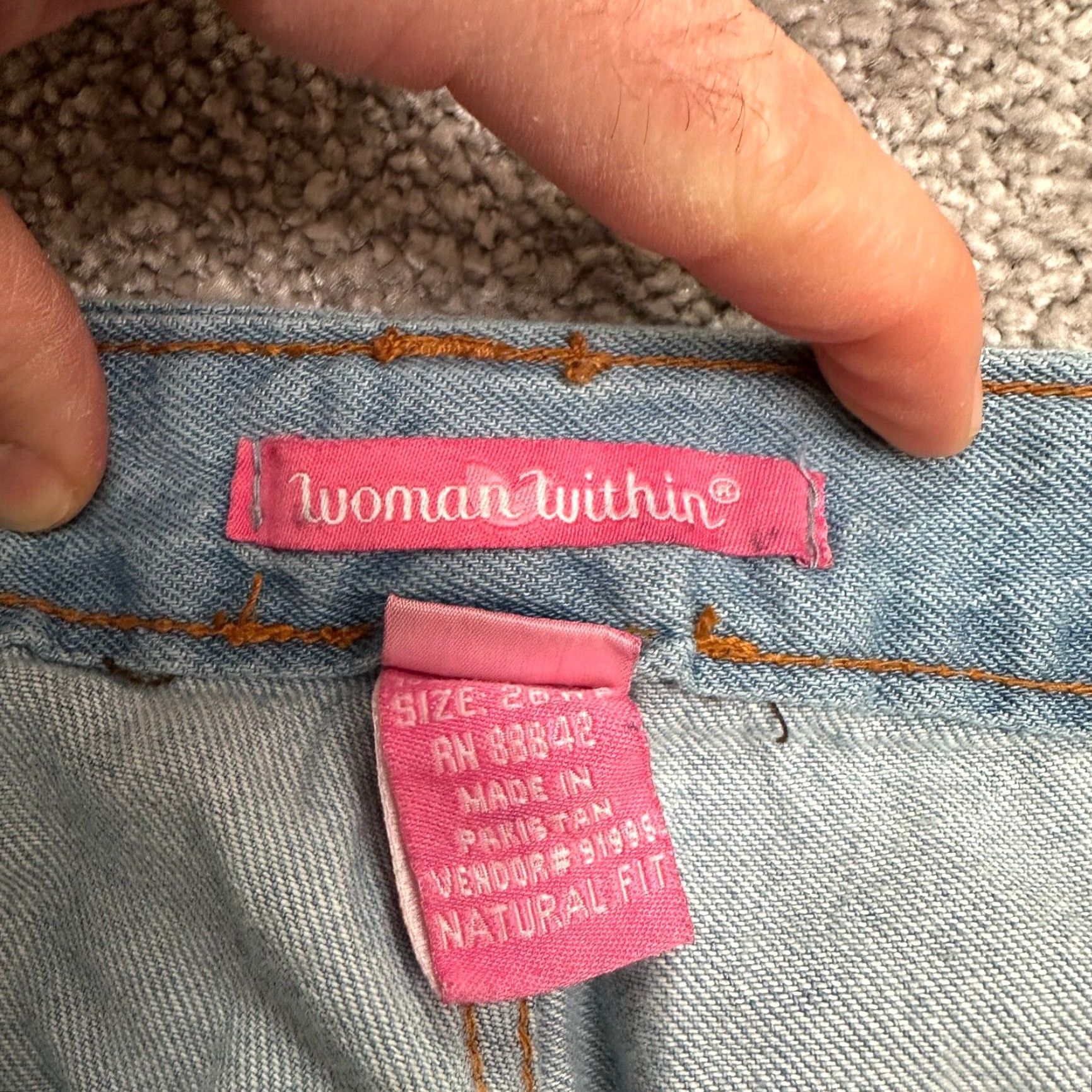 Vintage Woman Within Denim Jeans Womens 26WP Blue Wide Leg Casual Size 26" / US 2 / IT 38 - 7 Thumbnail