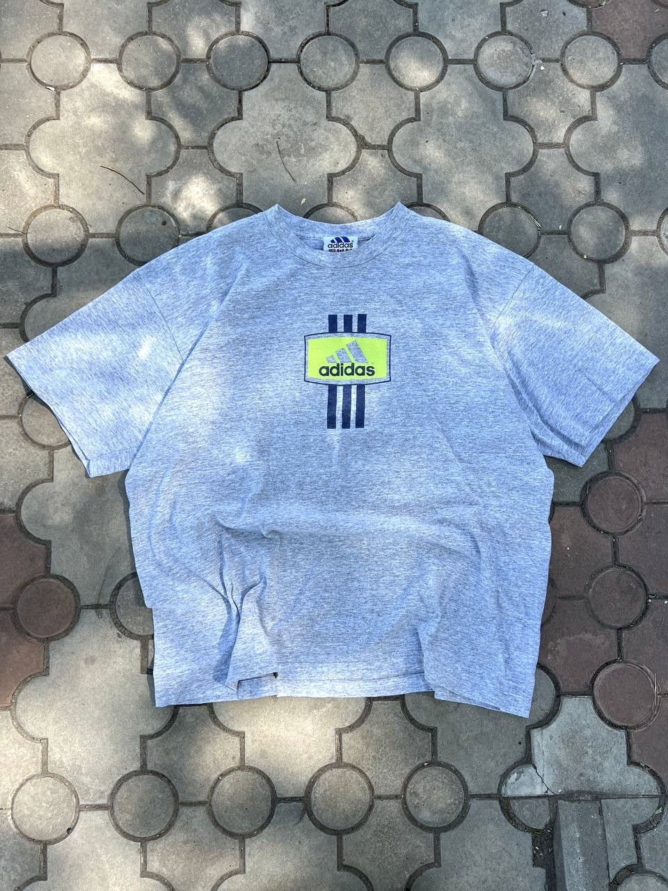 Adidas Vintage Adidas Three Stripes Big Logo Tee Shirt 90s Size US XL / EU 56 / 4 - 1 Thumbnail