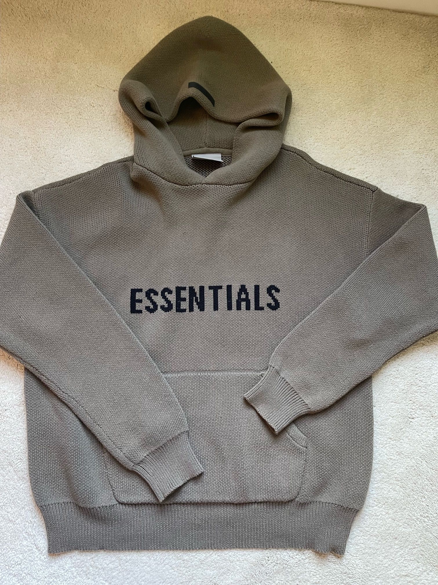 Essentials Fear of God Essentials Knit Pullover Hoodie Harvest Grailed