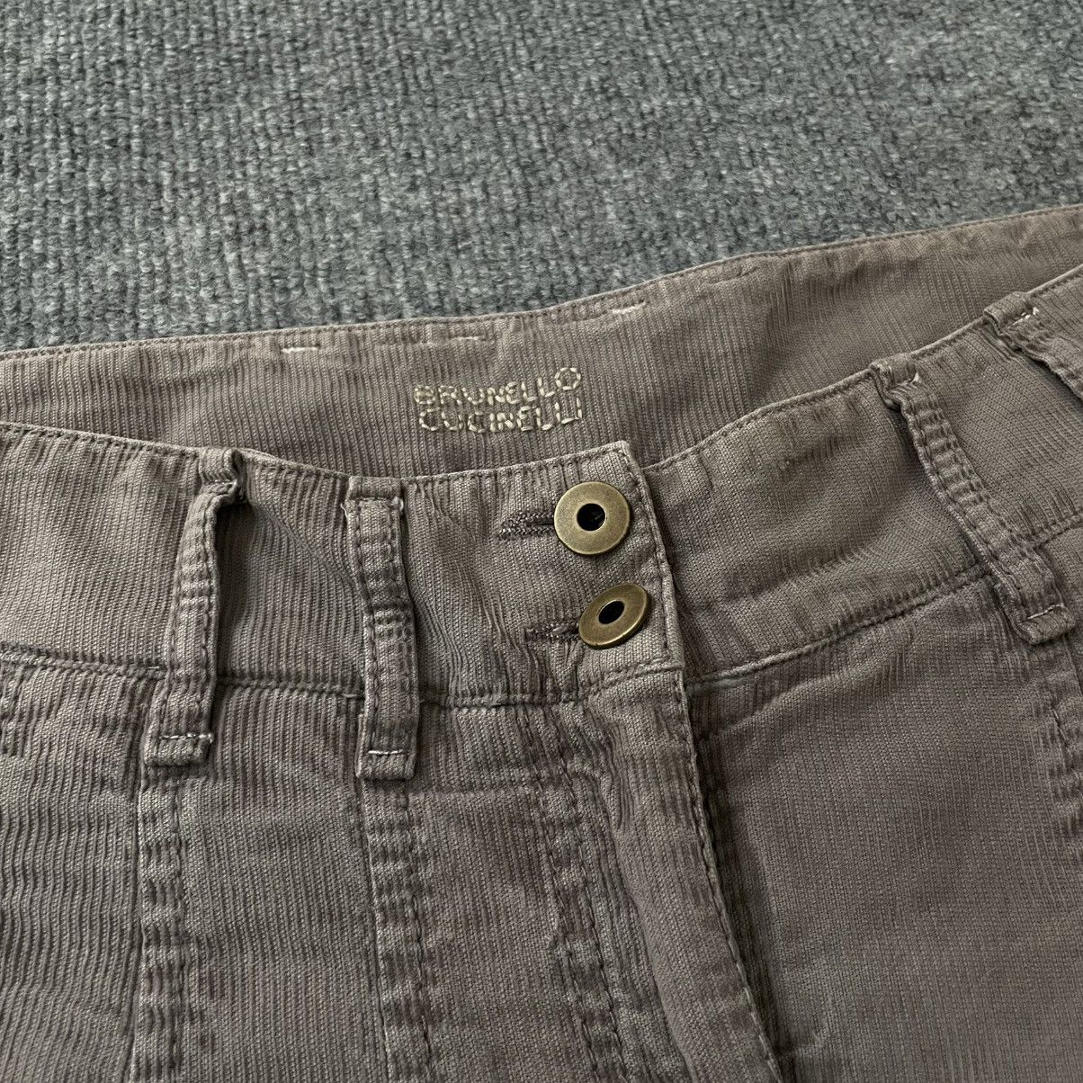 Brunello Cucinelli Brunello Cucinelli Corduroy Motorcycle Pants Luxury Slim Fit Size 27" / US 4 / IT 40 - 4 Thumbnail