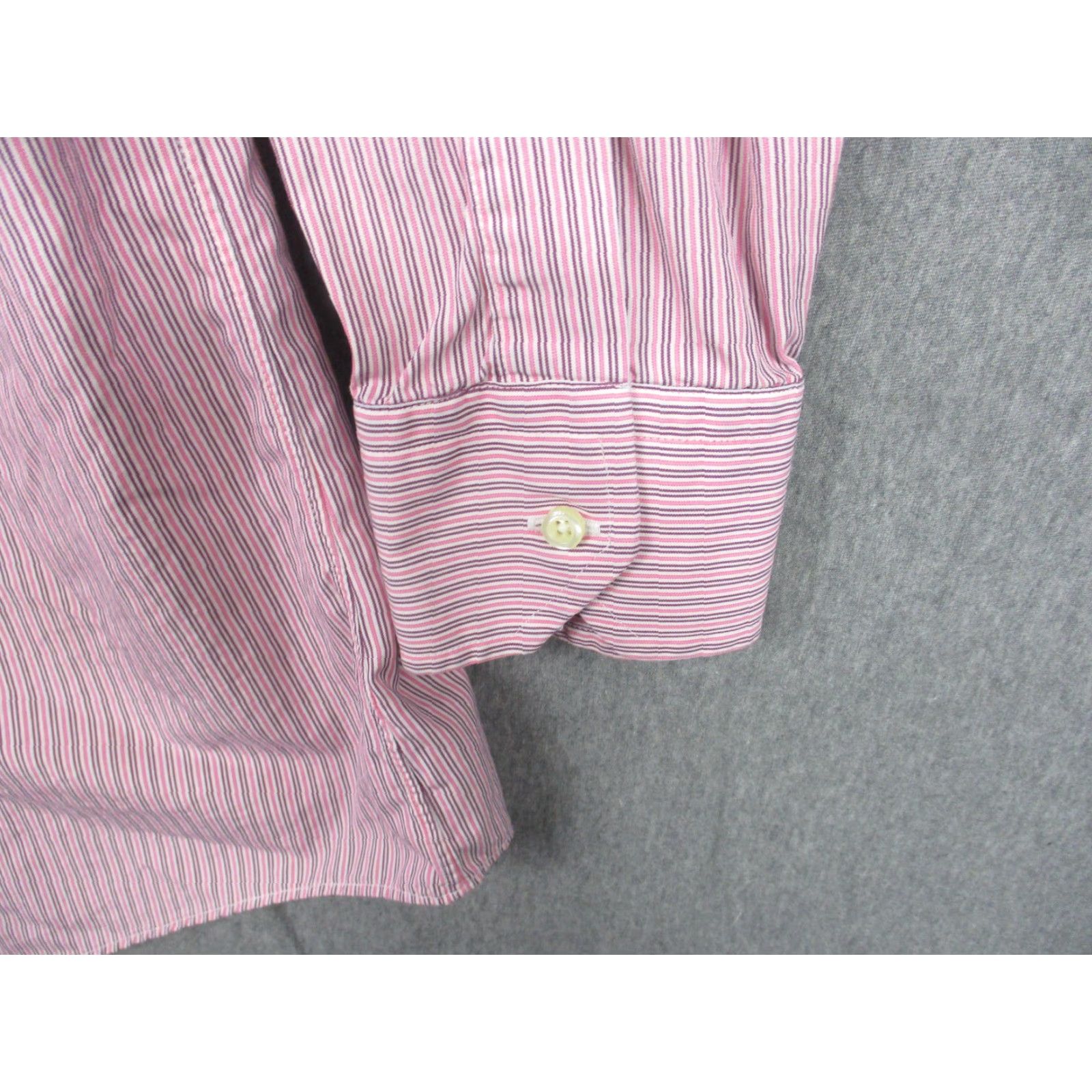 Brooks Brothers Brooks Brothers Dress Shirt Mens 17.5 Slim Fit Long Sleeve Red Striped 100% Cotton USA Mens Size 48R - 4 Thumbnail