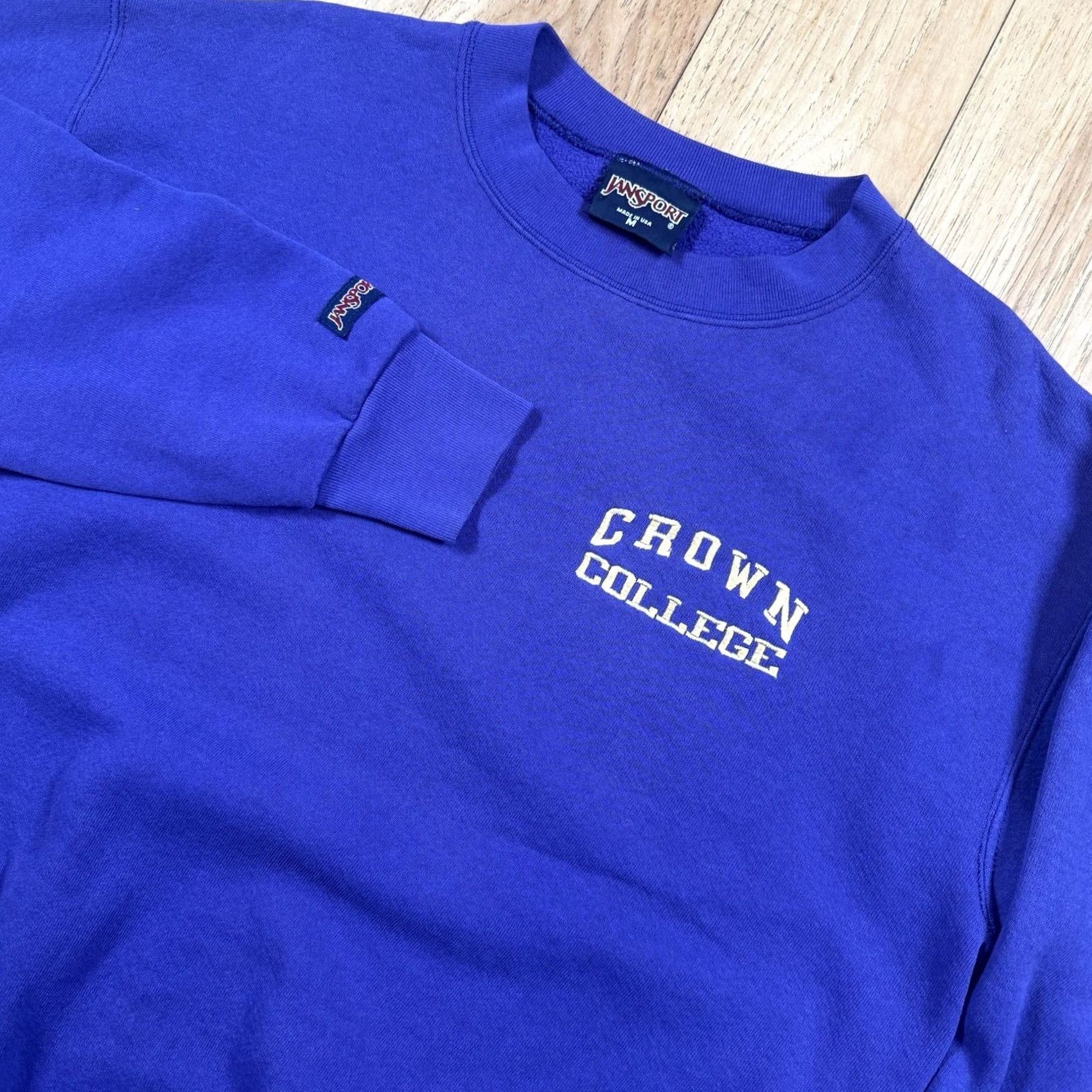 Jansport VINTAGE Jansport Sweatshirt Crown College Purple Crewneck USA Made Mens M Regular Pullover Purple Crewneck Mens USA College Sweatshirt Size US M / EU 48-50 / 2 - 2 Thumbnail