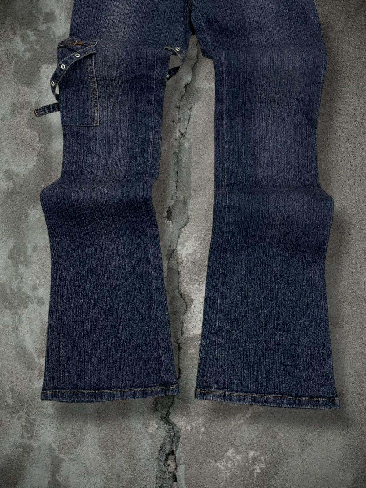 Designer Vintage Og 90s Japan Designer Haphazard Flared Bondage Denim Size US 27 - 3 Thumbnail