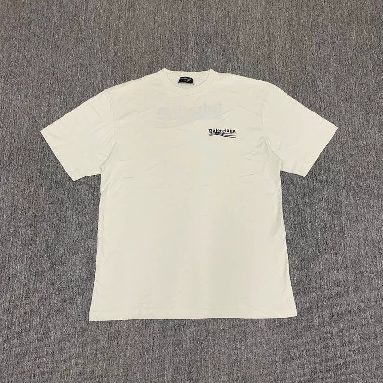 Balenciaga Balenciaga Beige cola embroidered short sleeve Size US S / EU 44-46 / 1 - 1 Thumbnail