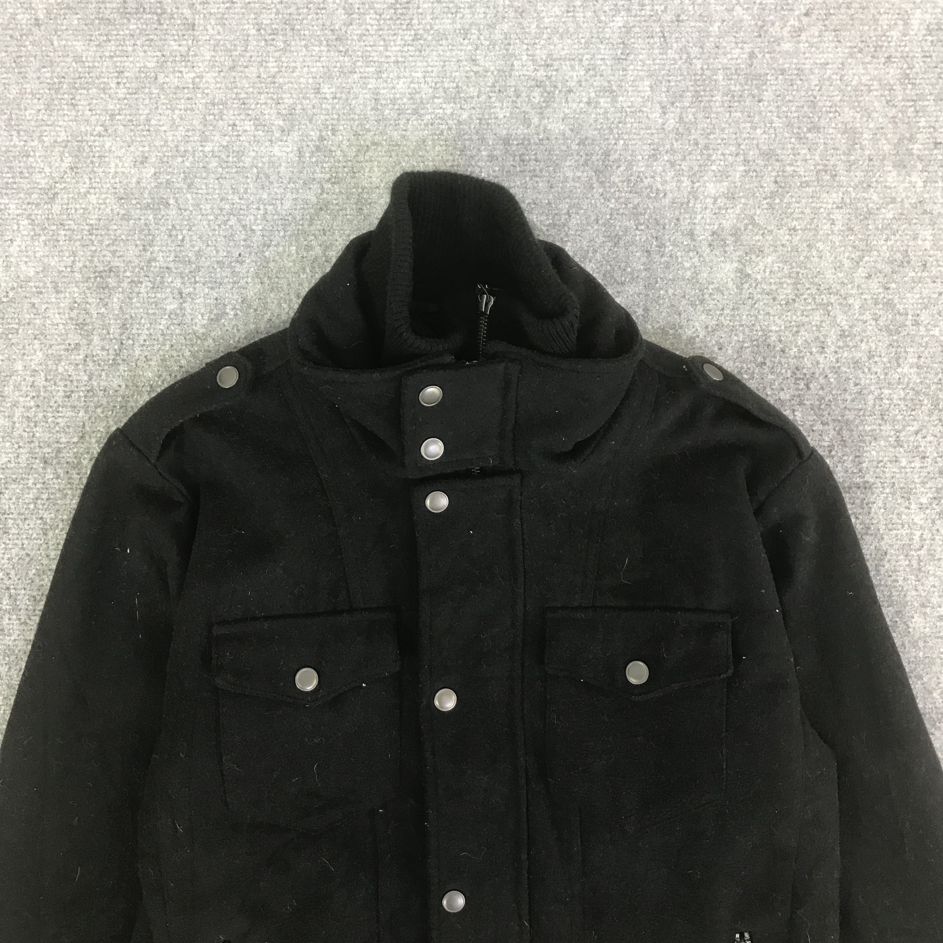 Japanese Brand MACHOPE DOUBLE ZIPPER WOOL JACKET K128B3 Size US L / EU 52-54 / 3 - 2 Thumbnail