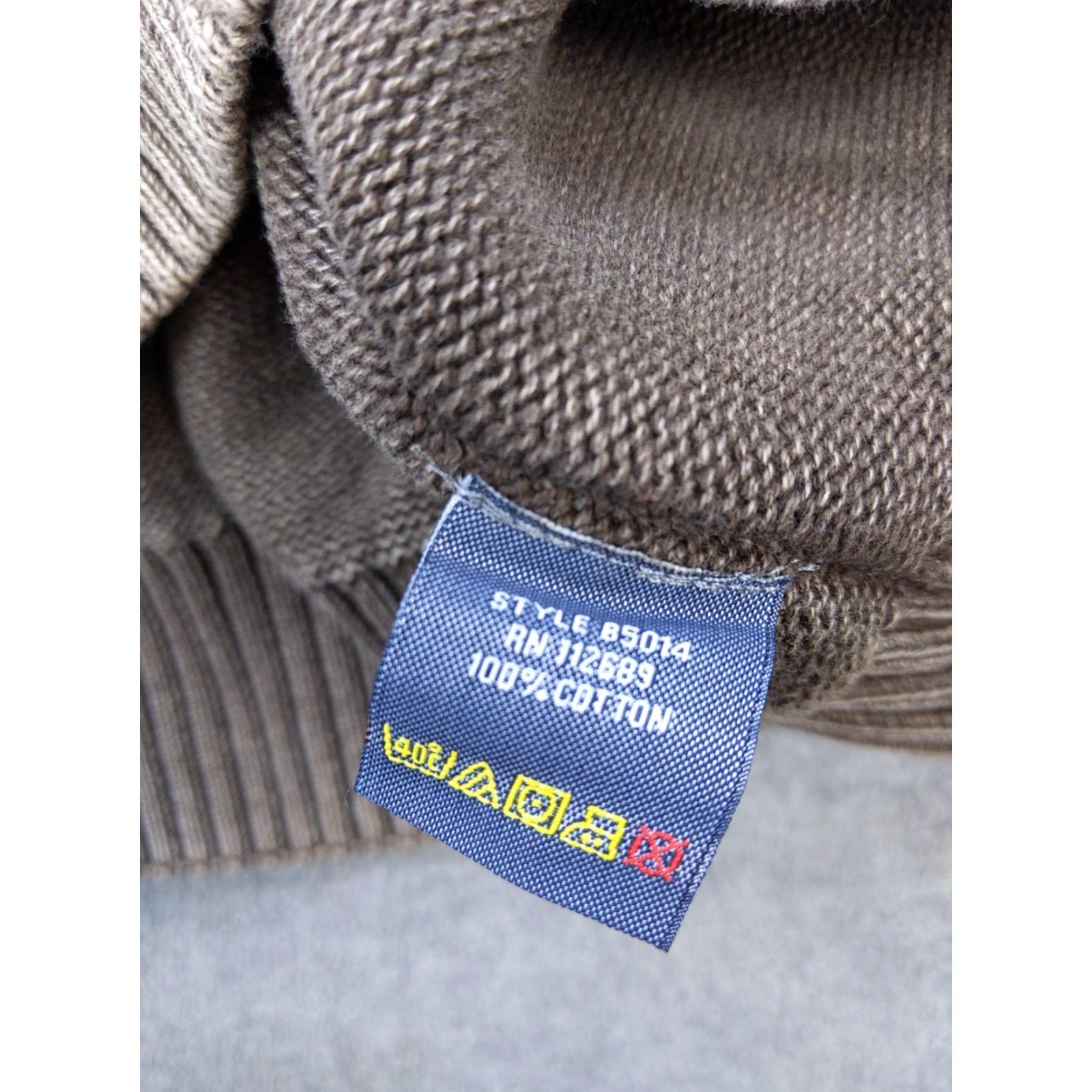 BKE BKE Sweater Mens XL Brown 100% Cotton Full Zip Mock Neck Knit Cardigan Knit Full Zip Mens XL Brown Cotton Mock Neck Ribbed Trim Casual Winter Fall Size US XL / EU 56 / 4 - 6 Thumbnail