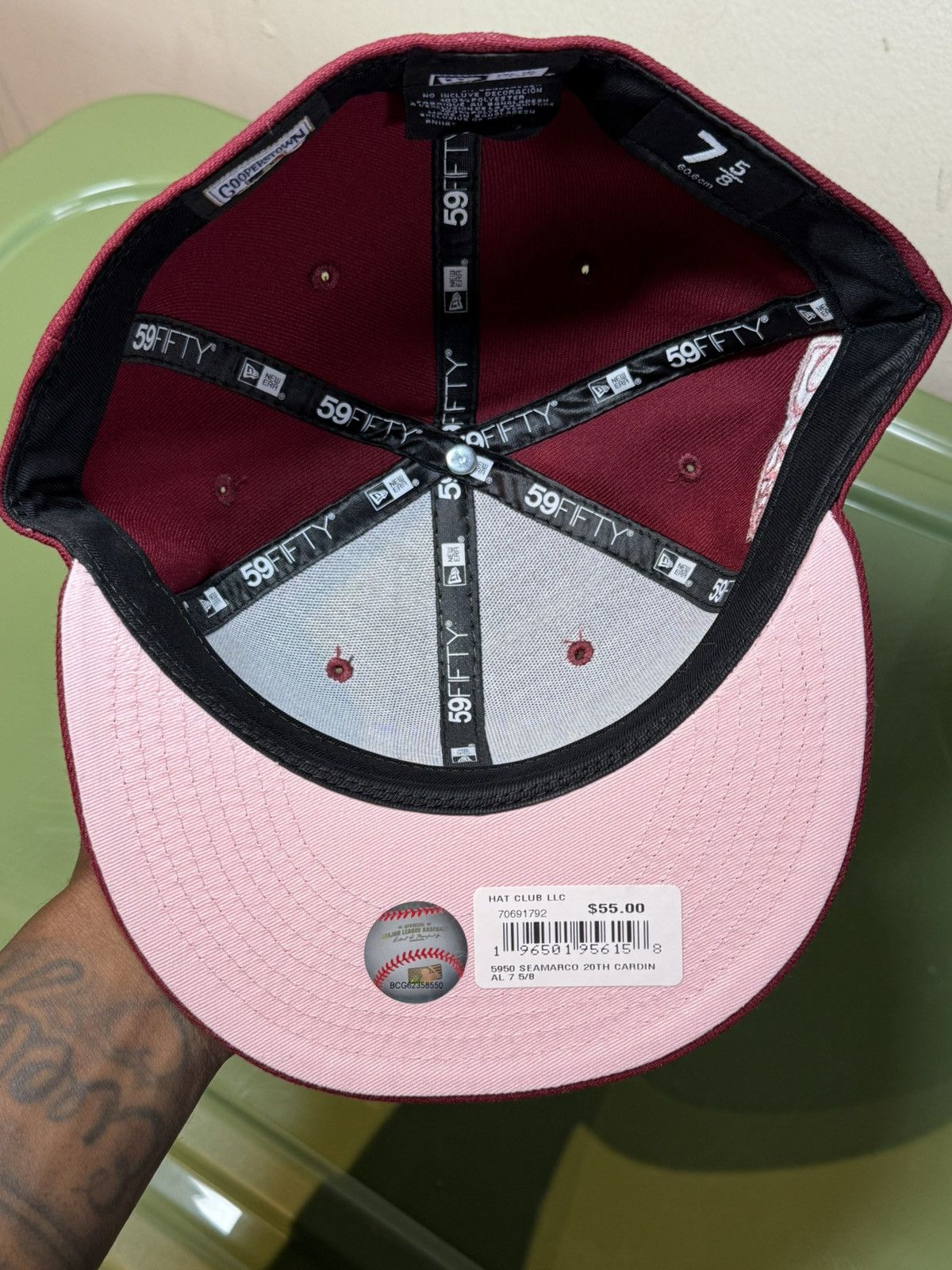 Capsule × Hat Club × New Era 7 5/8 Hat Club Red Velvet Seattle Mariners Size ONE SIZE - 5 Thumbnail