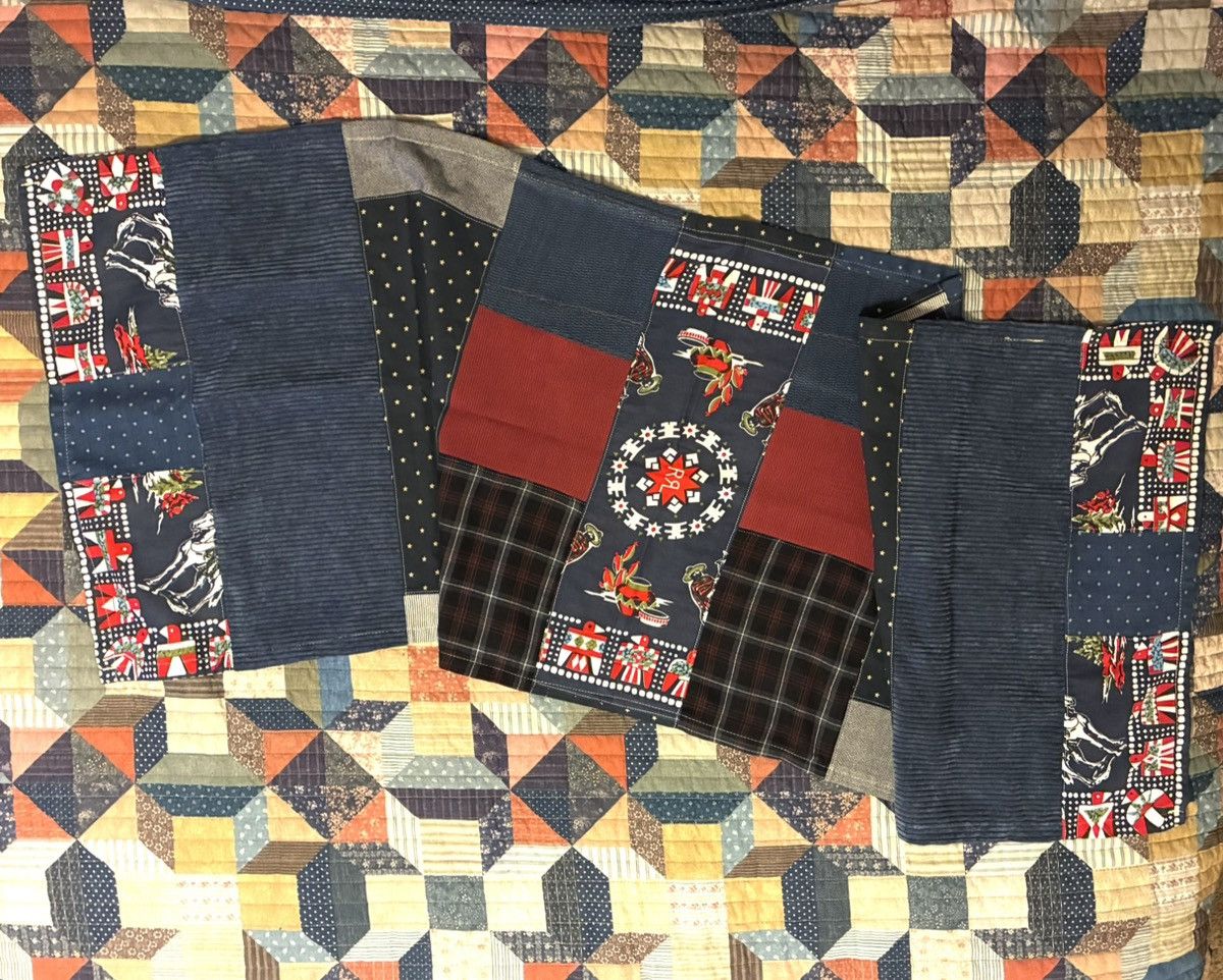 RRL Ralph Lauren CUSTOM RRL/ RL PATCHWORK SCARF (100% UPCYCLED RRL FABRIC) Size ONE SIZE - 5 Thumbnail