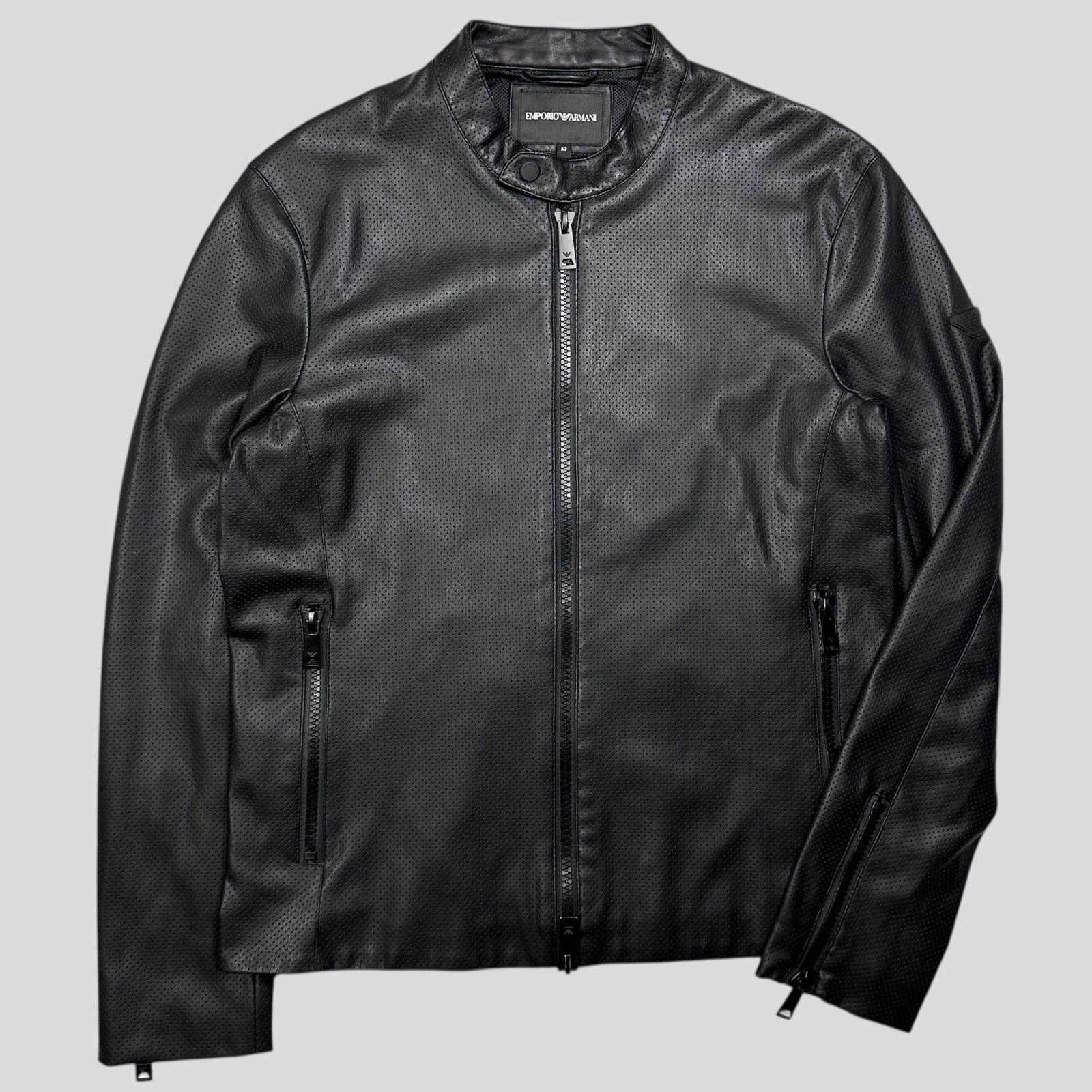 Emporio Armani Perforated Vinyl Mesh Moto Jacket - IT52 (M)