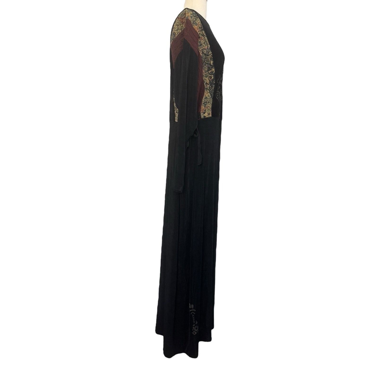 Other Vintage AHNI Velvet Tapestry Embroidered Maxi Dress Plus 2 Size XXL / US 16-18 / IT 52-54 - 9 Thumbnail