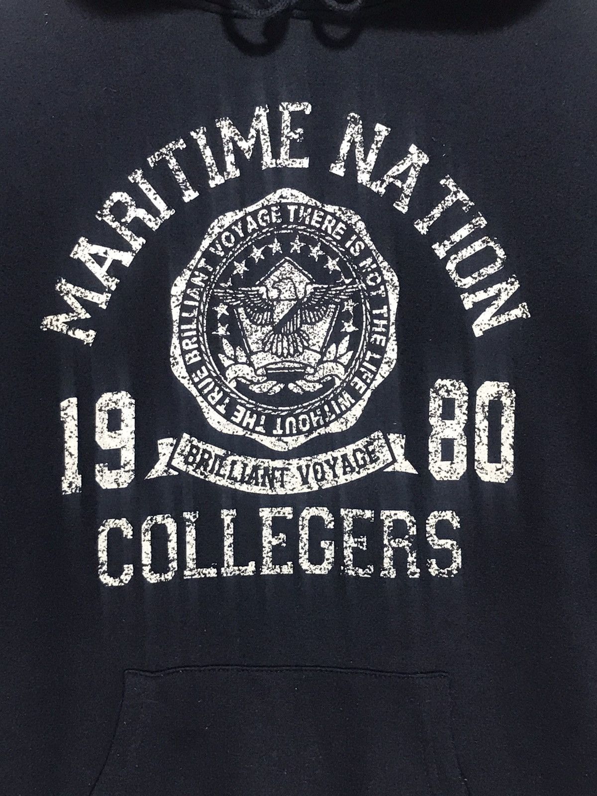 Vintage Maritime Mation Colleges Hoodie Size M / US 6-8 / IT 42-44 - 3 Thumbnail