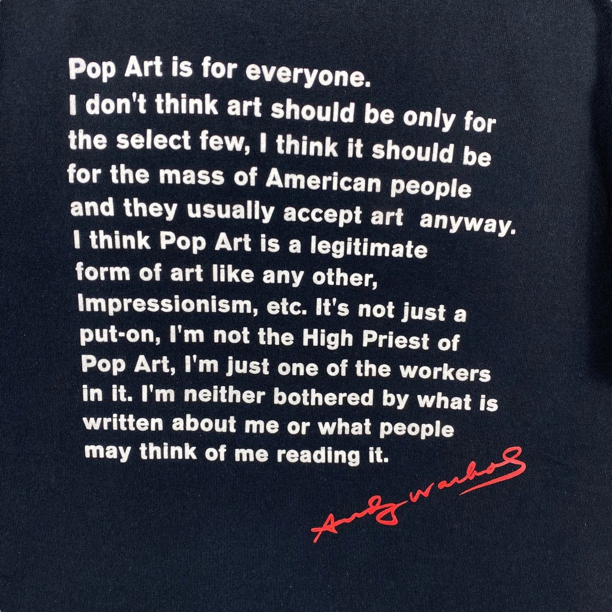 Andy Warhol Vintage 00's ANDY WARHOL Pop Art Is For Everyone Graphic Tee Size US M / EU 48-50 / 2 - 5 Thumbnail