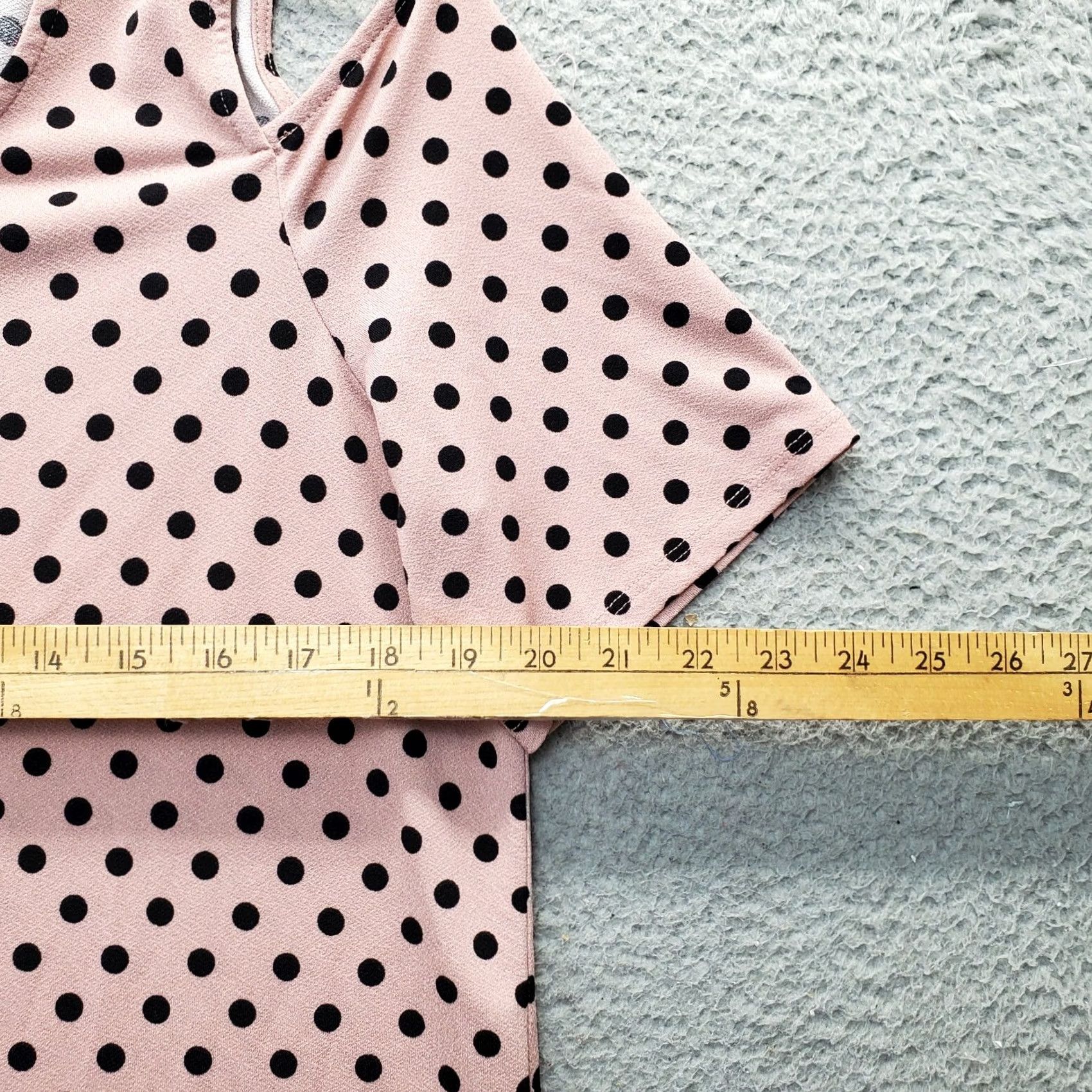 Adrianna Papell Adrianna Papell Blouse Womens Size L Polka Dot Cold Shoulder Sleeve Multicolor Top Size L / US 10 / IT 46 - 7 Thumbnail