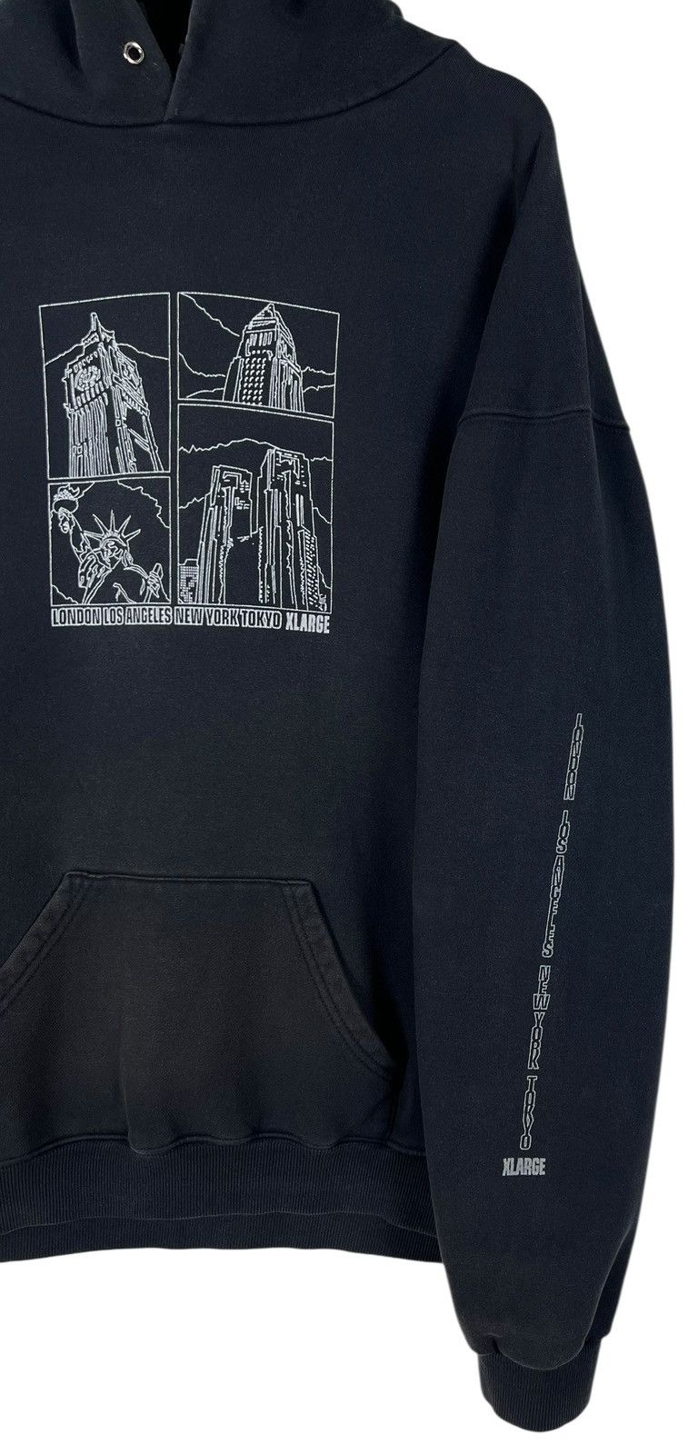 Xlarge Vintage Distressed X-Large LONDON LA NY TOKYO Hoodie Size US XL / EU 56 / 4 - 5 Thumbnail