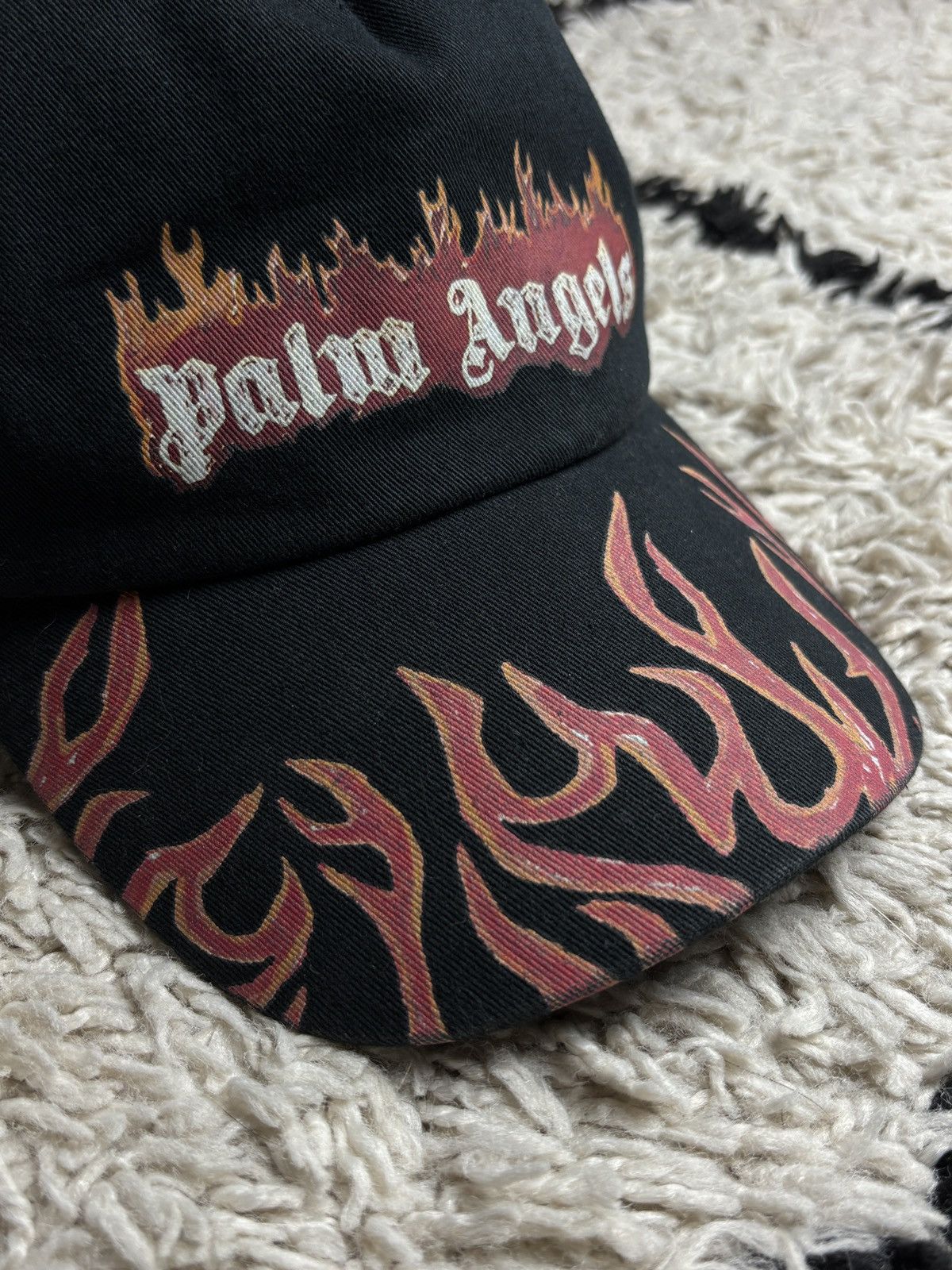 Palm Angels Palm Angels Burning Logo Flame Fire Hat Baseball Cap Size ONE SIZE - 2 Thumbnail