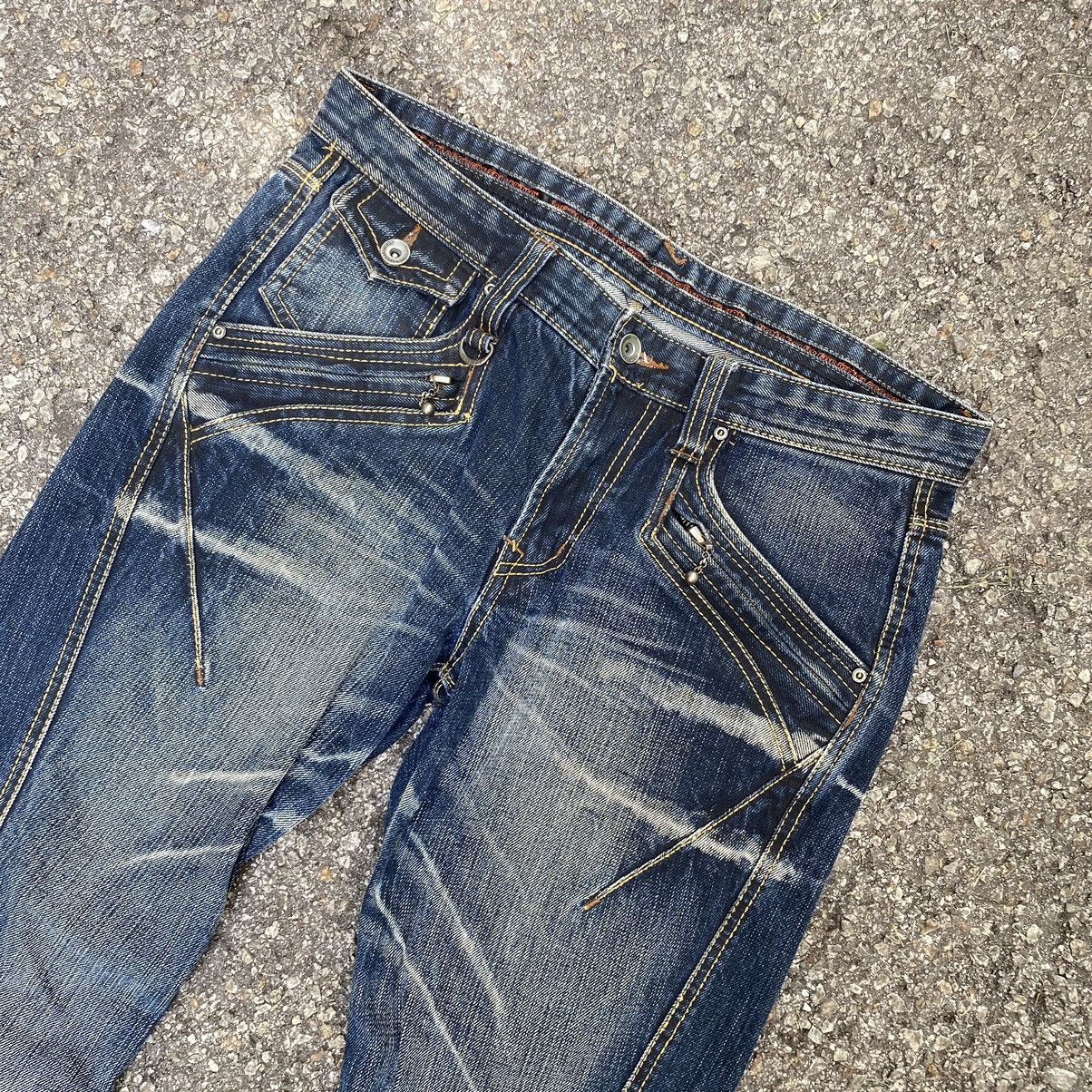 If Six Was Nine Flare Jeans Nicole Club For Men Low Rise Denim Bootcut Punk Size US 30 / EU 46 - 4 Thumbnail