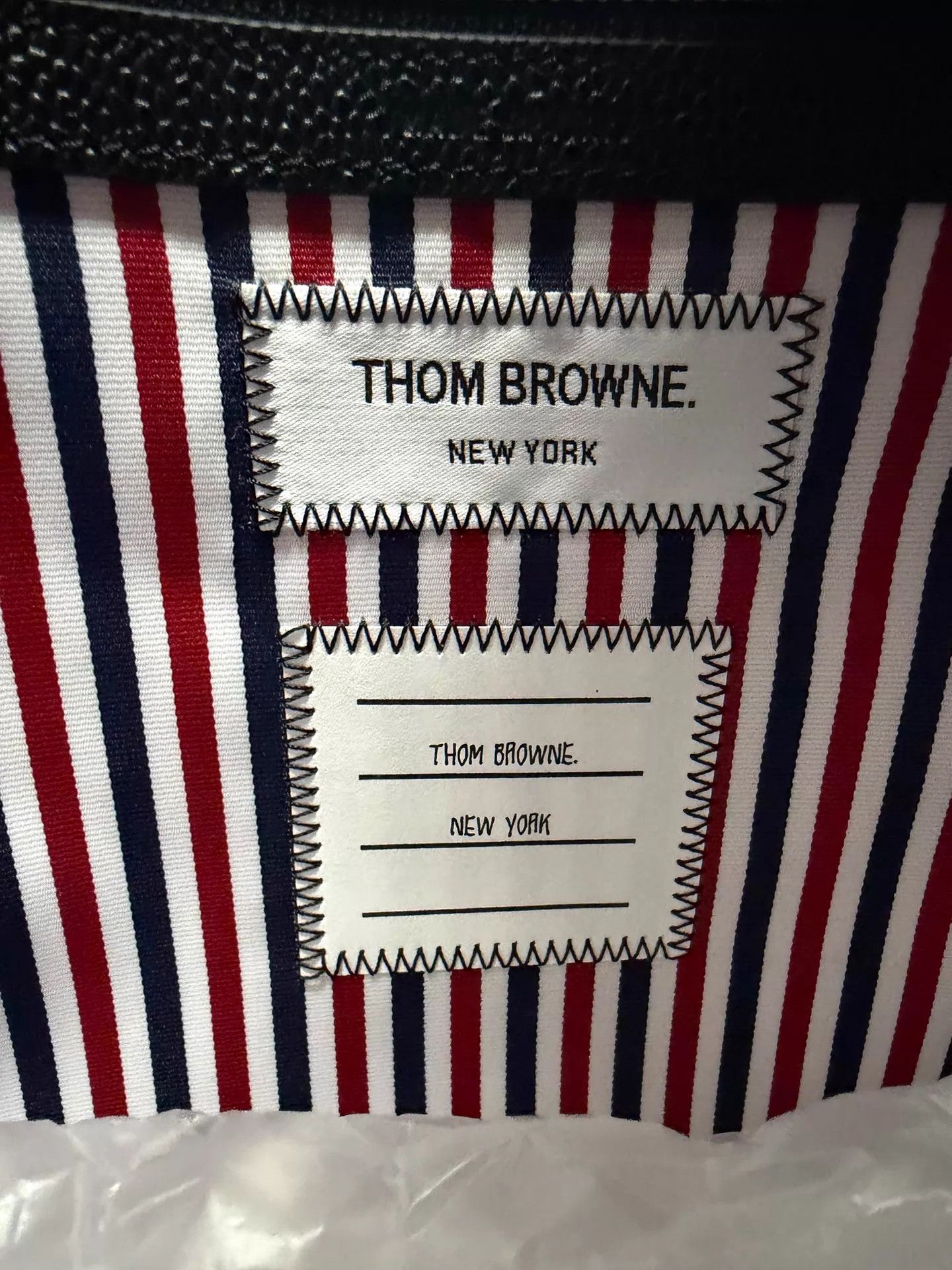 Thom Browne Thom Browne Classic Black Grained Leather Briefcase Size ONE SIZE - 6 Thumbnail