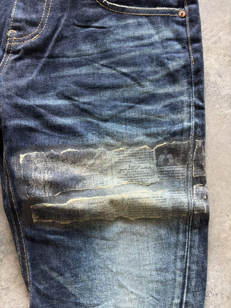 JACKROSE SICK TWIST JACK ROSE CURVE JEANS NEWSPAPER GALLIANO STYLE Size US 31 - 11 Thumbnail
