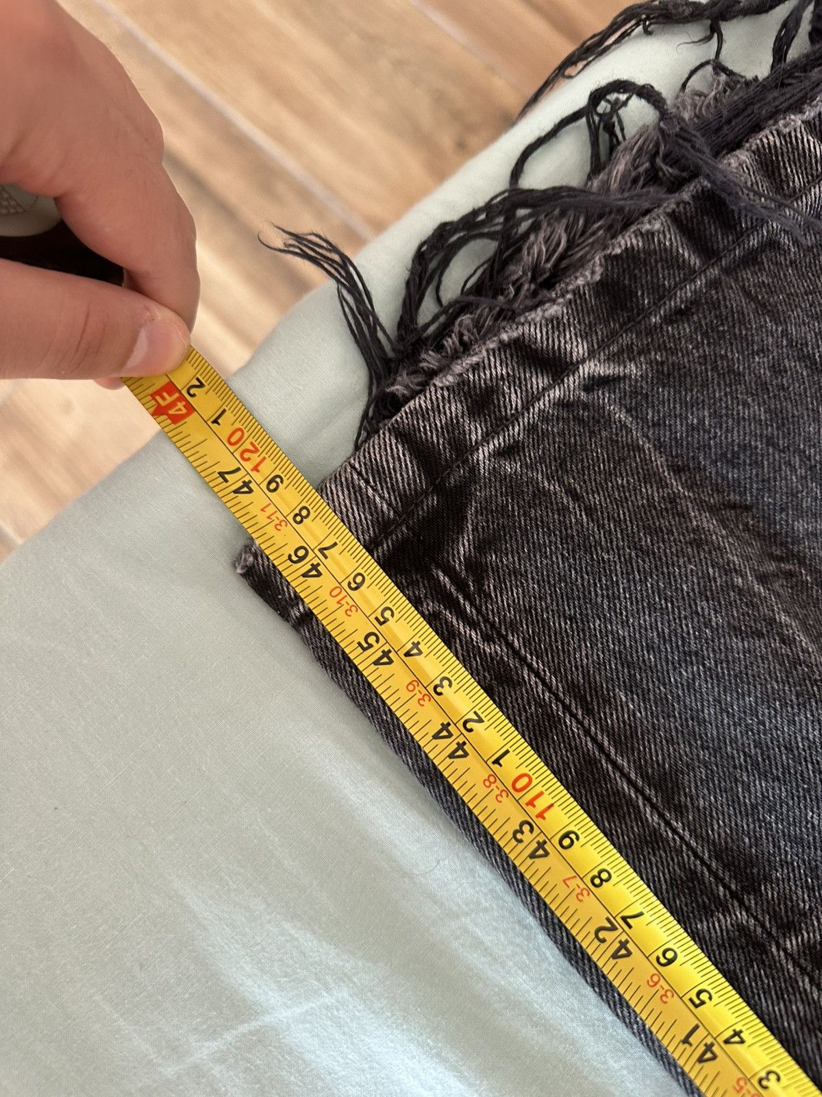 Balenciaga [XS] Fall22 The Lost Tape Gray flared jeans Size US 31 - 18 Thumbnail