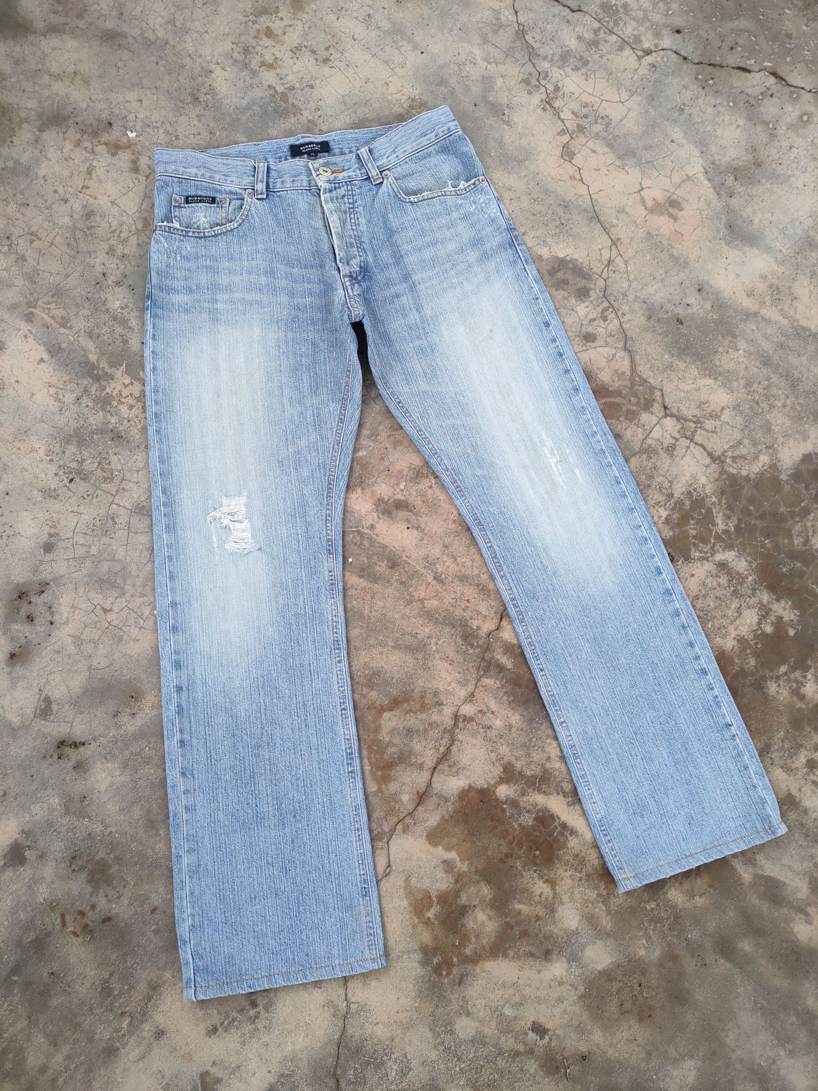 Black Label × Burberry × Jean VINTAGE BURBERRY BLACK JEANS DISTRESSED DENIM JEANS PANTS Size US 31 - 2 Thumbnail