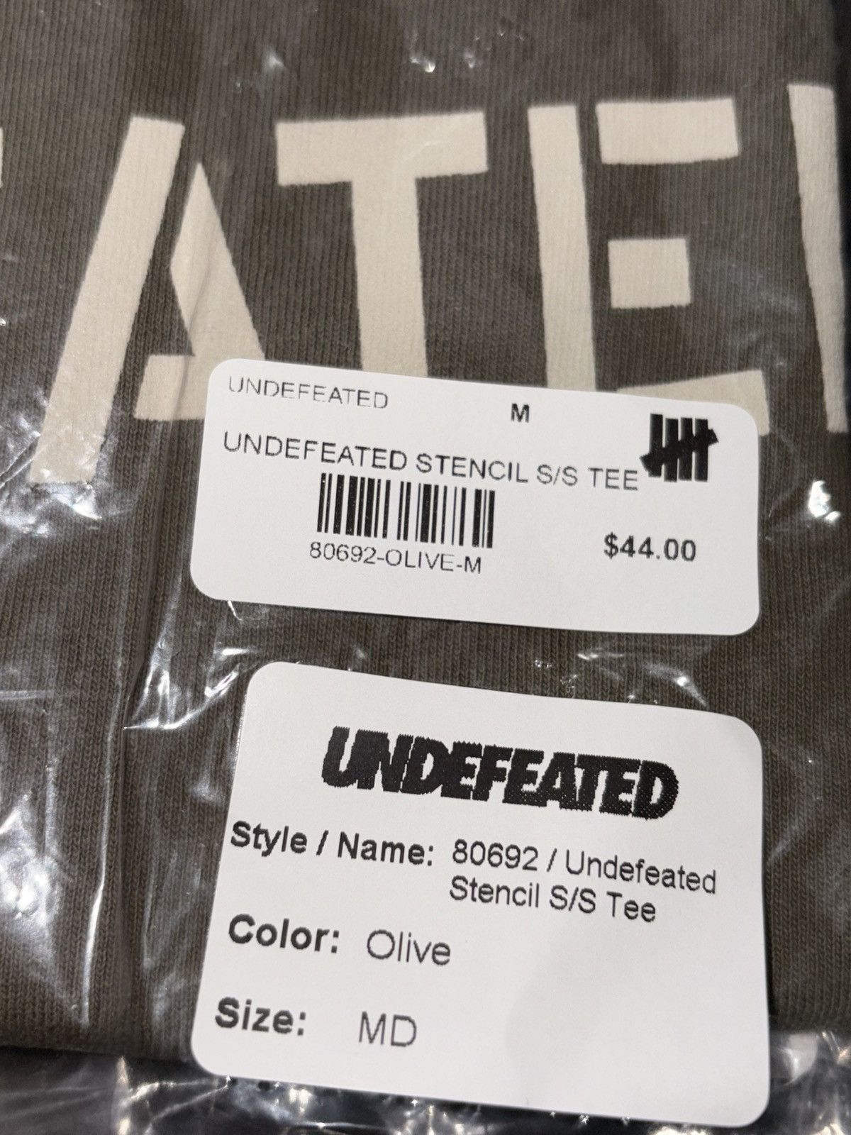 Undefeated Undefeated S/S Stencil Tee Olive Size US M / EU 48-50 / 2 - 4 Thumbnail