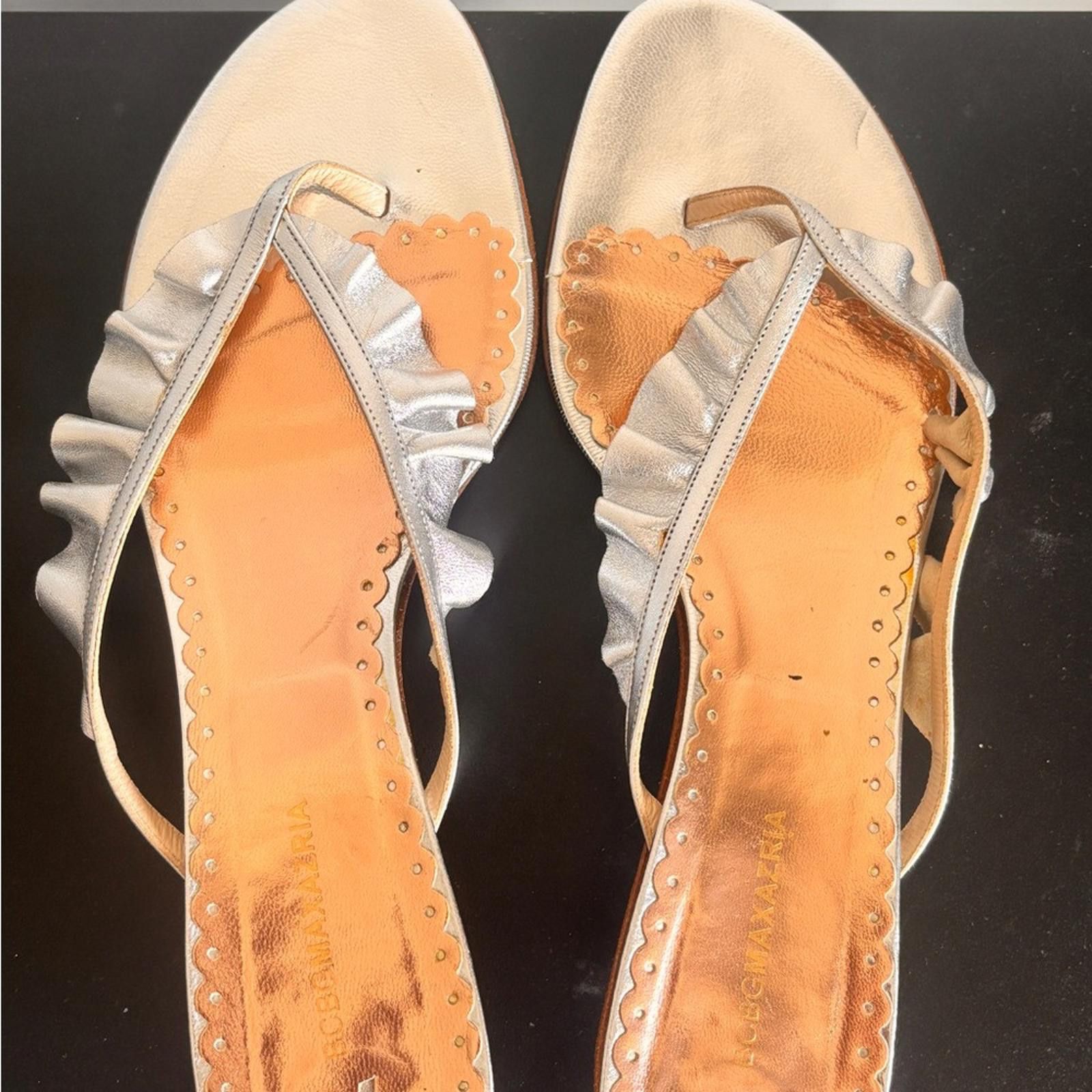 Bcbgmaxazria BCBG Silver Heeled Sandals Size US 9 / IT 39 - 1 Thumbnail