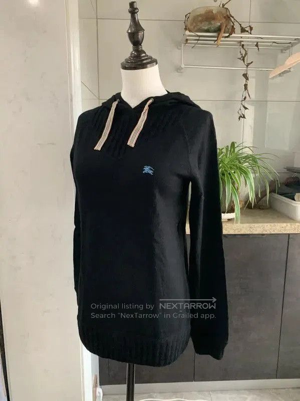 Burberry Burberry Black Wool Blend Hoodie for Women. Size S / US 4 / IT 40 - 1 Thumbnail