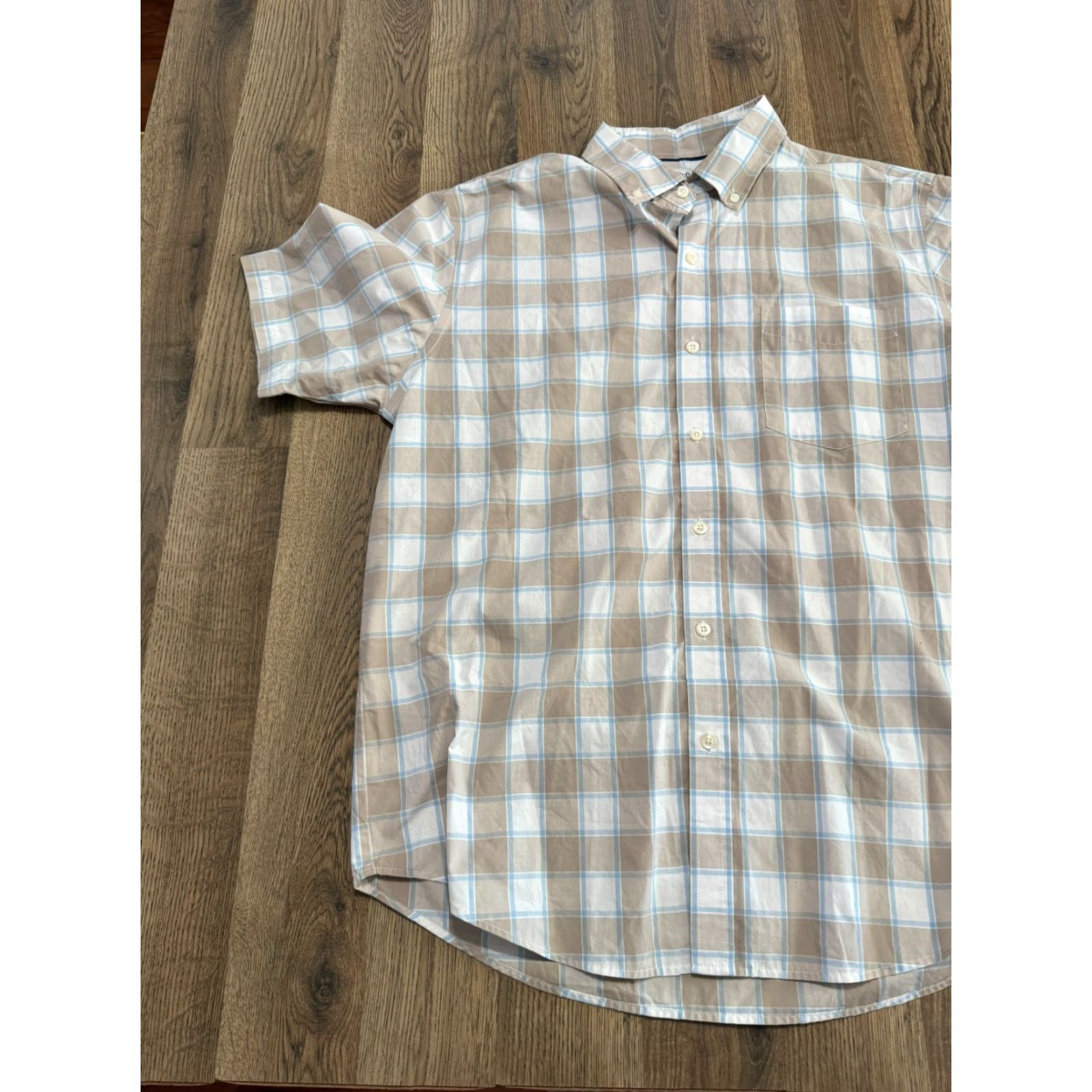 Croft & Barrow Croft & Barrow Shirt Mens Large Plaid Short Sleeve Button-Down Multicolor Cotton Summer Casual Womens? Size US L / EU 52-54 / 3 - 3 Thumbnail