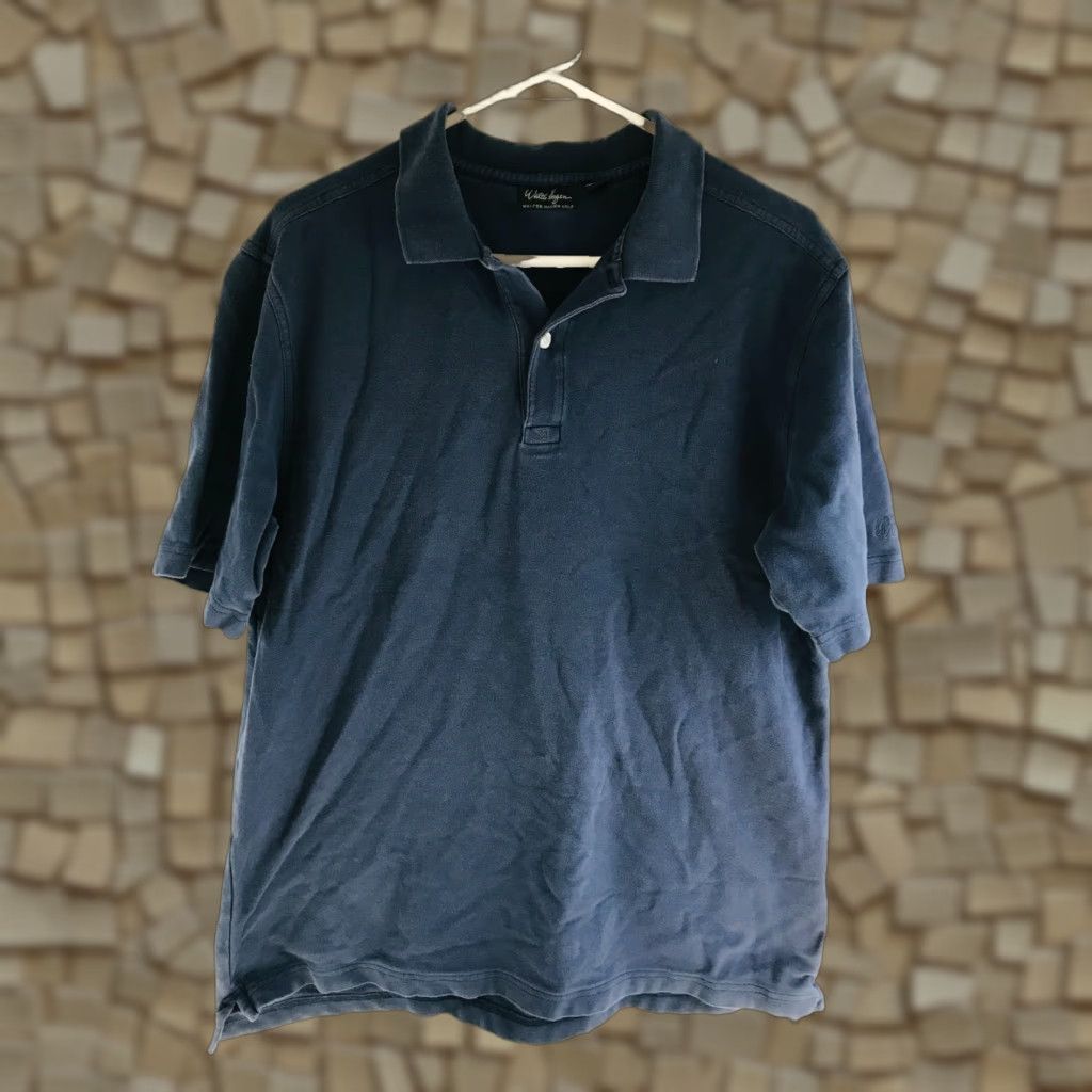 Vintage Walter Hagen Polo Shirt Men's Size Large Navy Blue Short Sleeve Collared Polo Size US L / EU 52-54 / 3 - 1 Thumbnail
