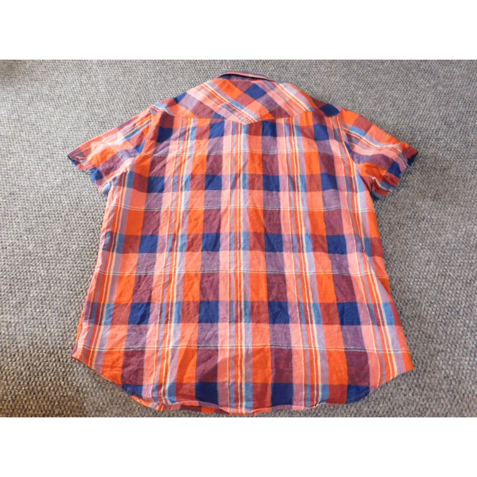 Lucky Brand Lucky Brand Shirt Mens Large blue plaid Button-Up Casual - Button-Down Collar Short Sleeve Modern Western Size US L / EU 52-54 / 3 - 7 Thumbnail