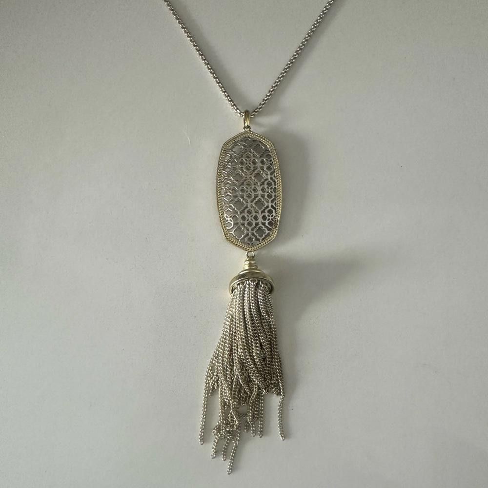 Kendra Scott Kendra Scott Rayne Gold Silver Two Tone Filigree Necklace Size ONE SIZE - 4 Thumbnail