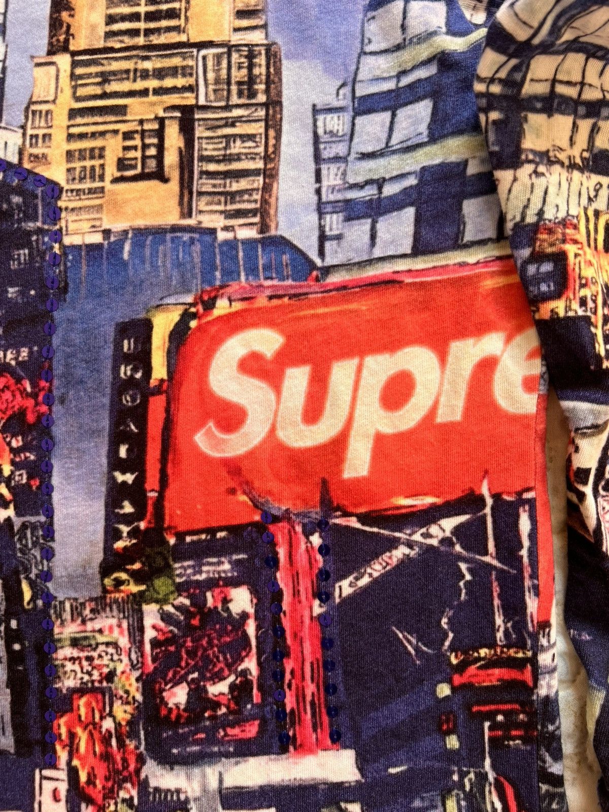 Supreme skyline day Sequin L S top long sleeve New York tee
